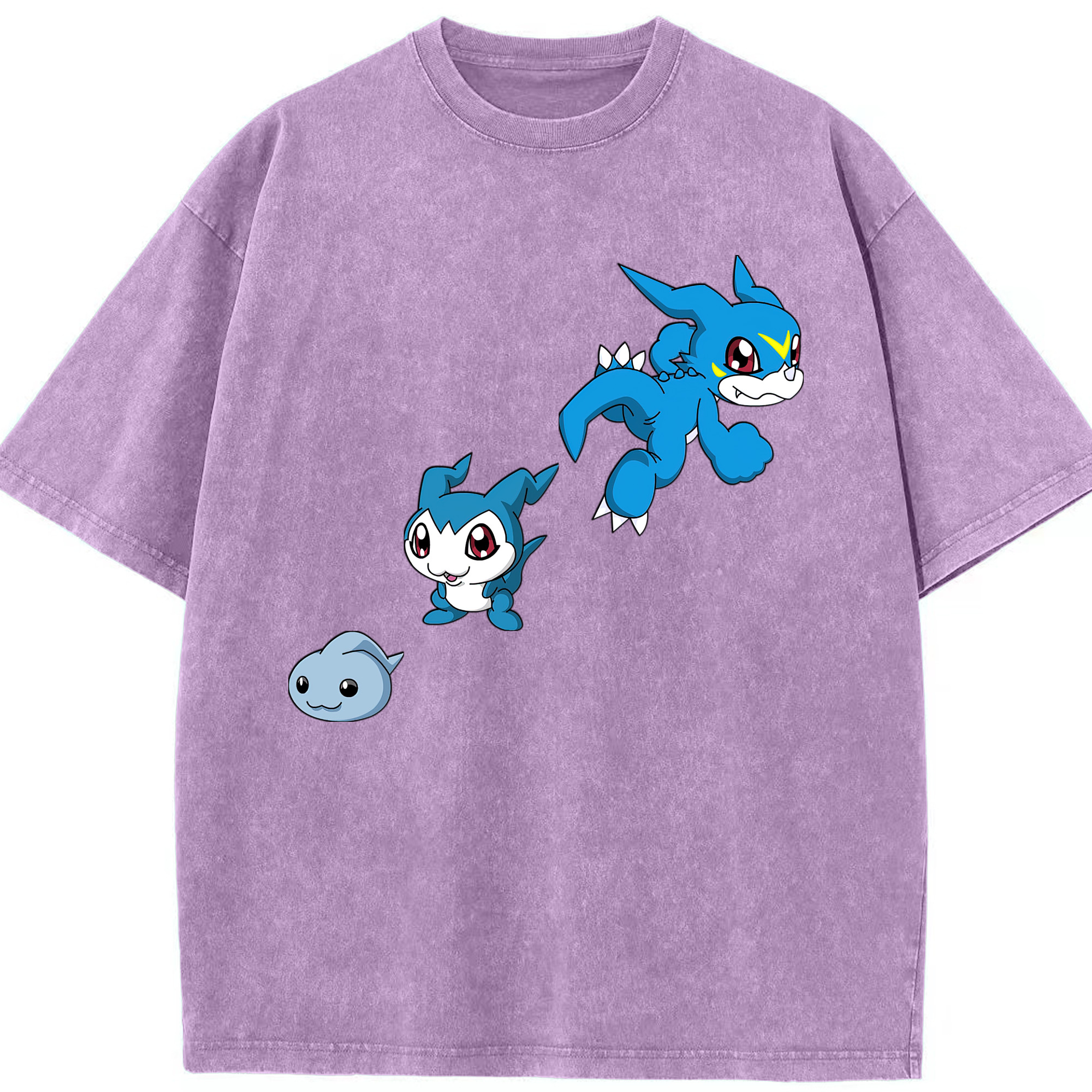 （画像用） Digimon デジタルモンスター/デジモン 綿100% ヴィンテージ風 半袖Tシャツ（フロントプリント）