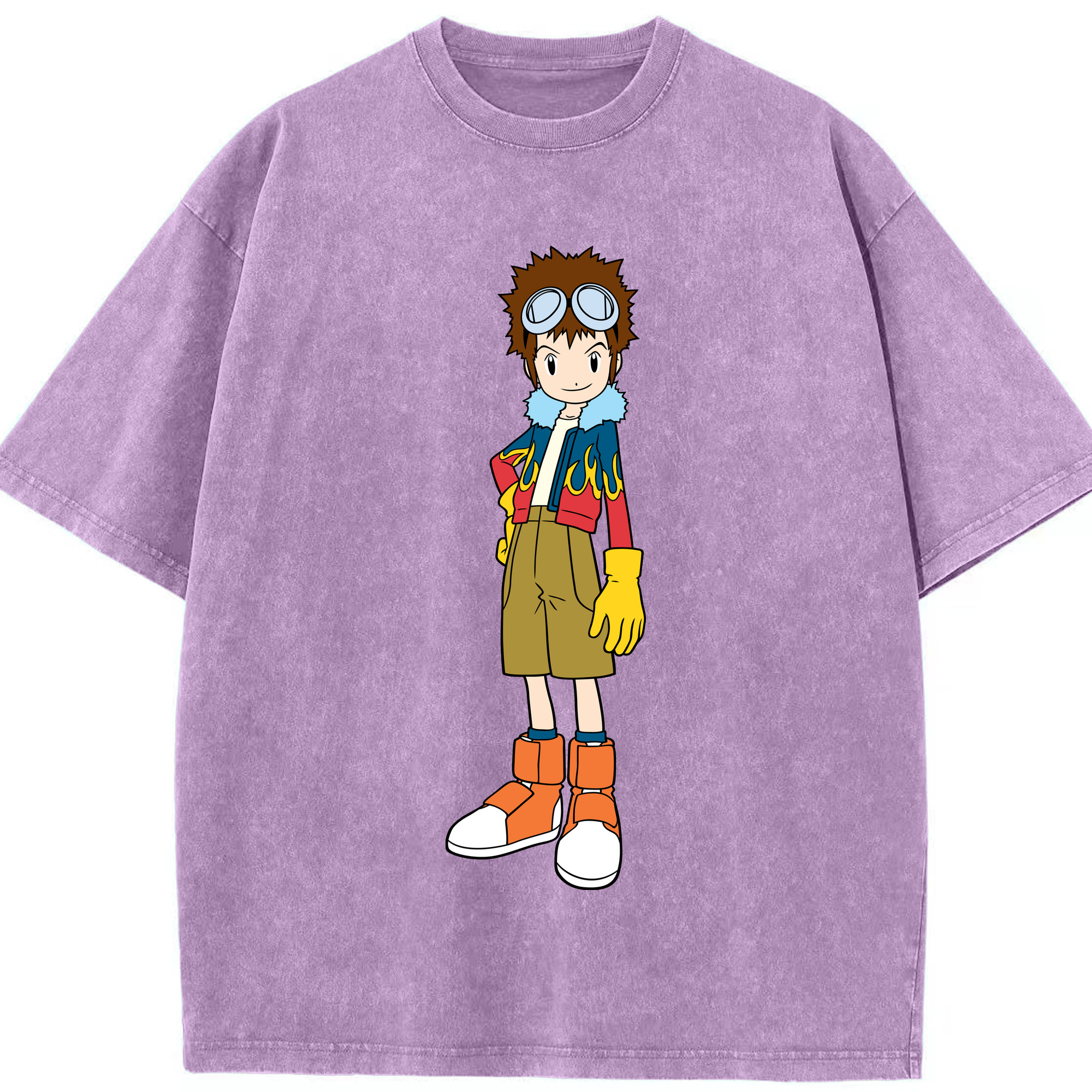 （画像用） Digimon デジタルモンスター/デジモン 綿100% ヴィンテージ風 半袖Tシャツ（フロントプリント）