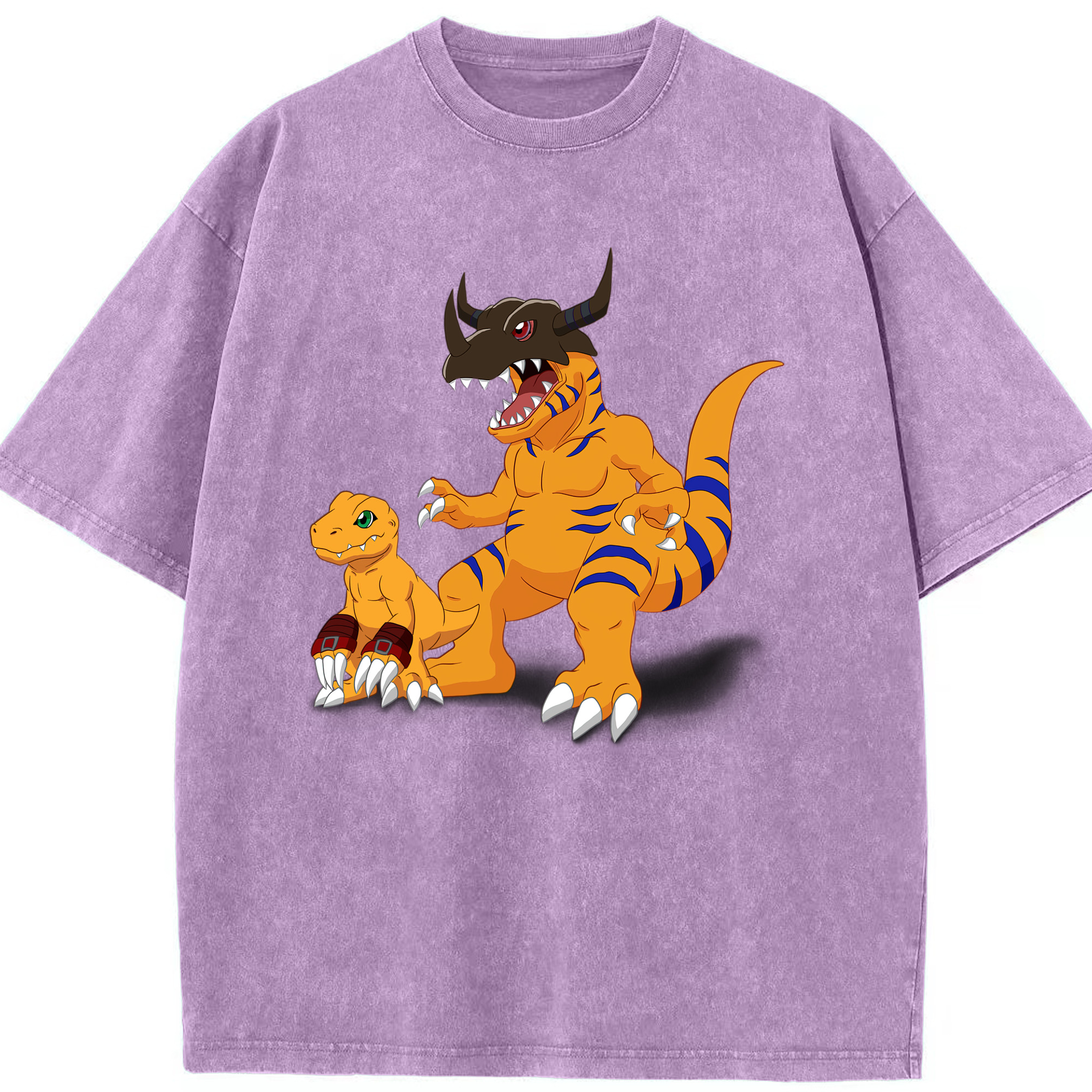 （画像用） Digimon デジタルモンスター/デジモン 綿100% ヴィンテージ風 半袖Tシャツ（フロントプリント）