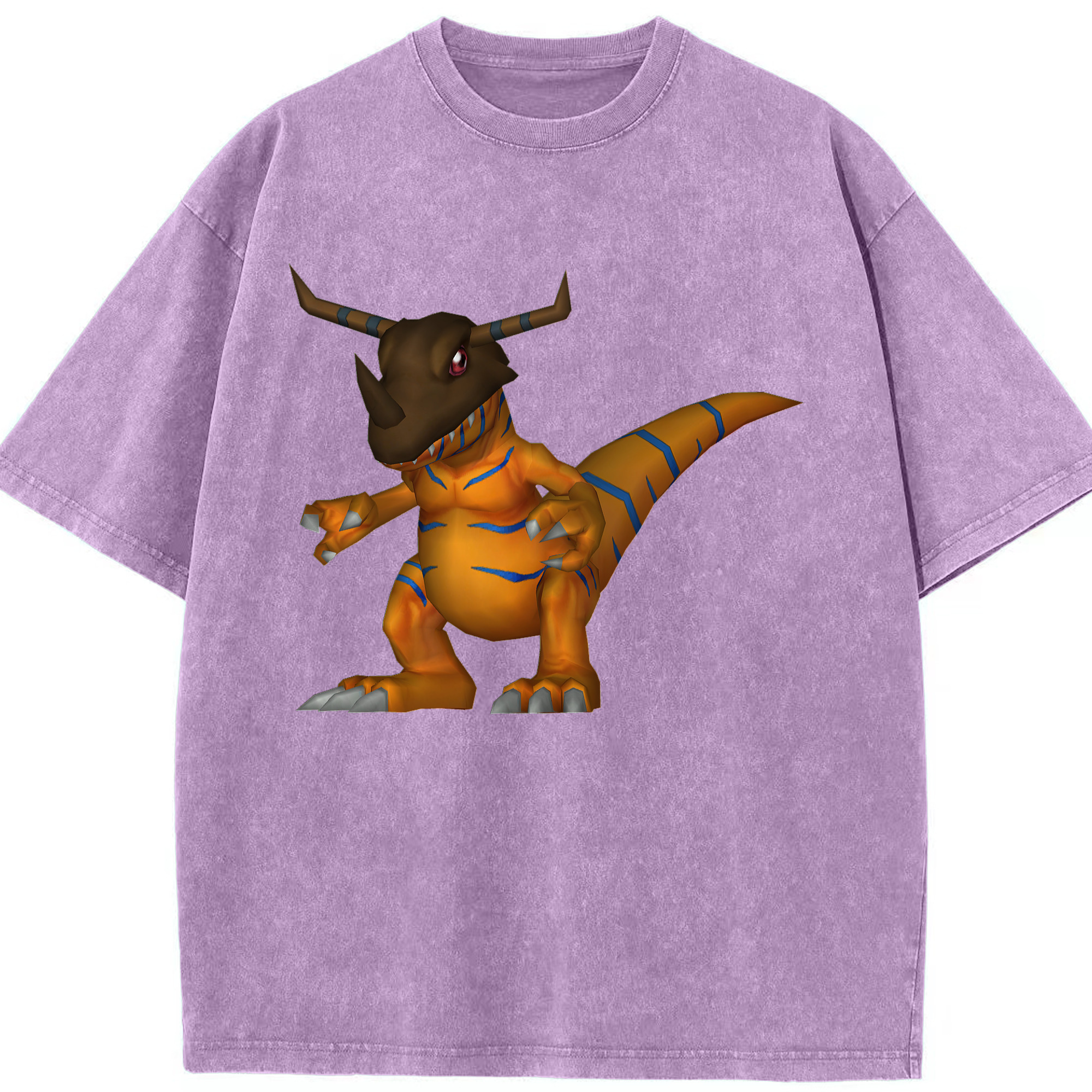 （画像用） Digimon デジタルモンスター/デジモン 綿100% ヴィンテージ風 半袖Tシャツ（フロントプリント）