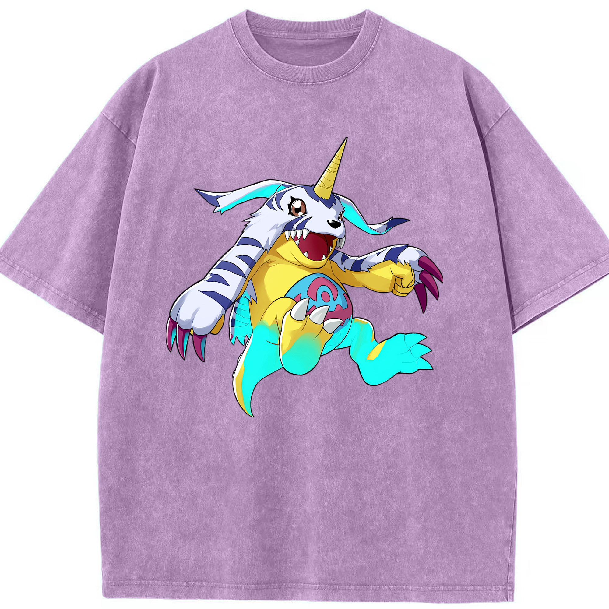 （画像用） Digimon デジタルモンスター/デジモン 綿100% ヴィンテージ風 半袖Tシャツ（フロントプリント）