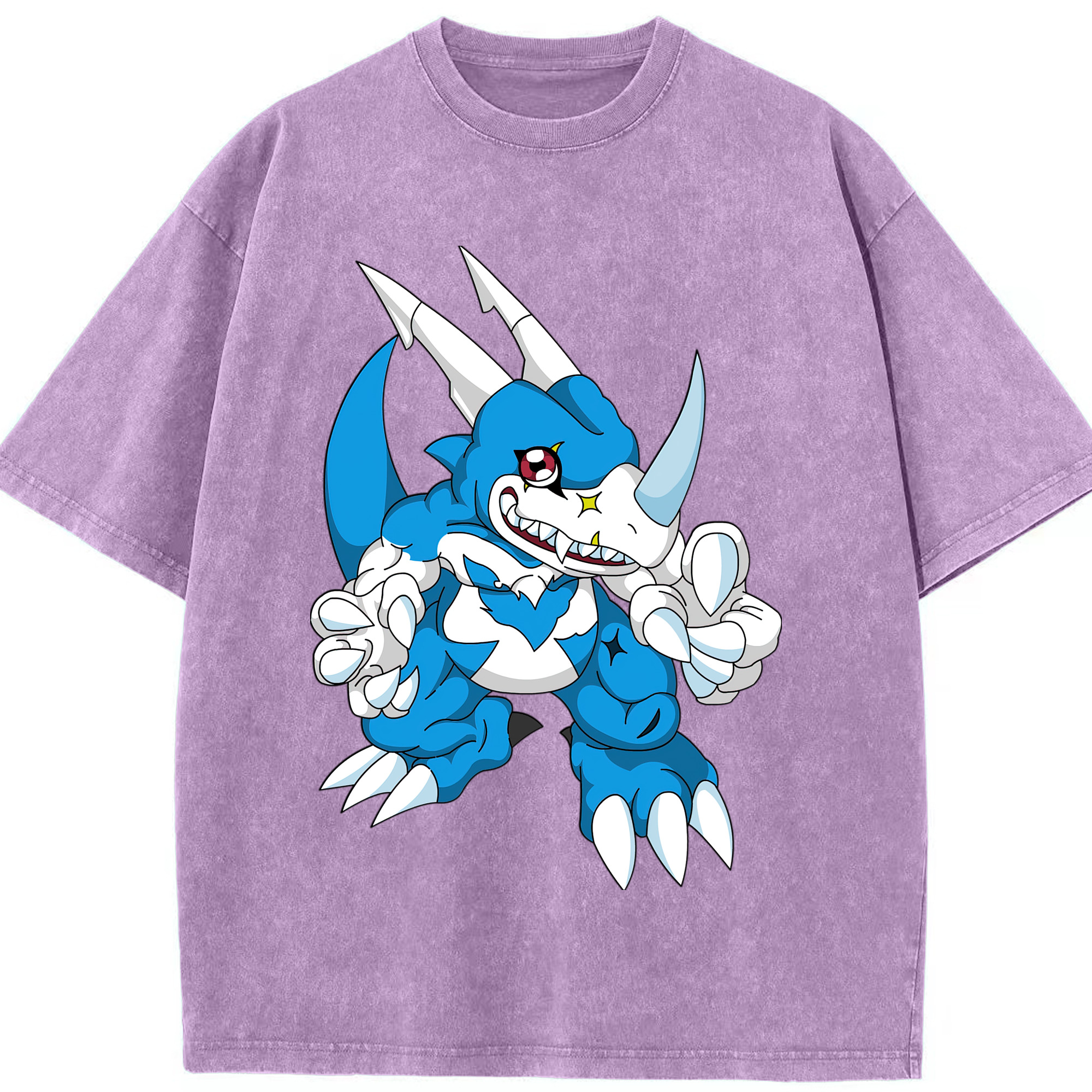 （画像用） Digimon デジタルモンスター/デジモン 綿100% ヴィンテージ風 半袖Tシャツ（フロントプリント）