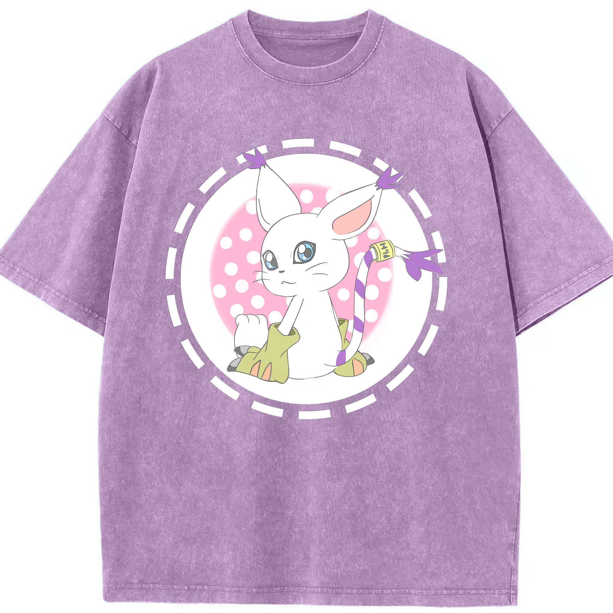 （画像用） Digimon デジタルモンスター/デジモン 綿100% ヴィンテージ風 半袖Tシャツ（フロントプリント）
