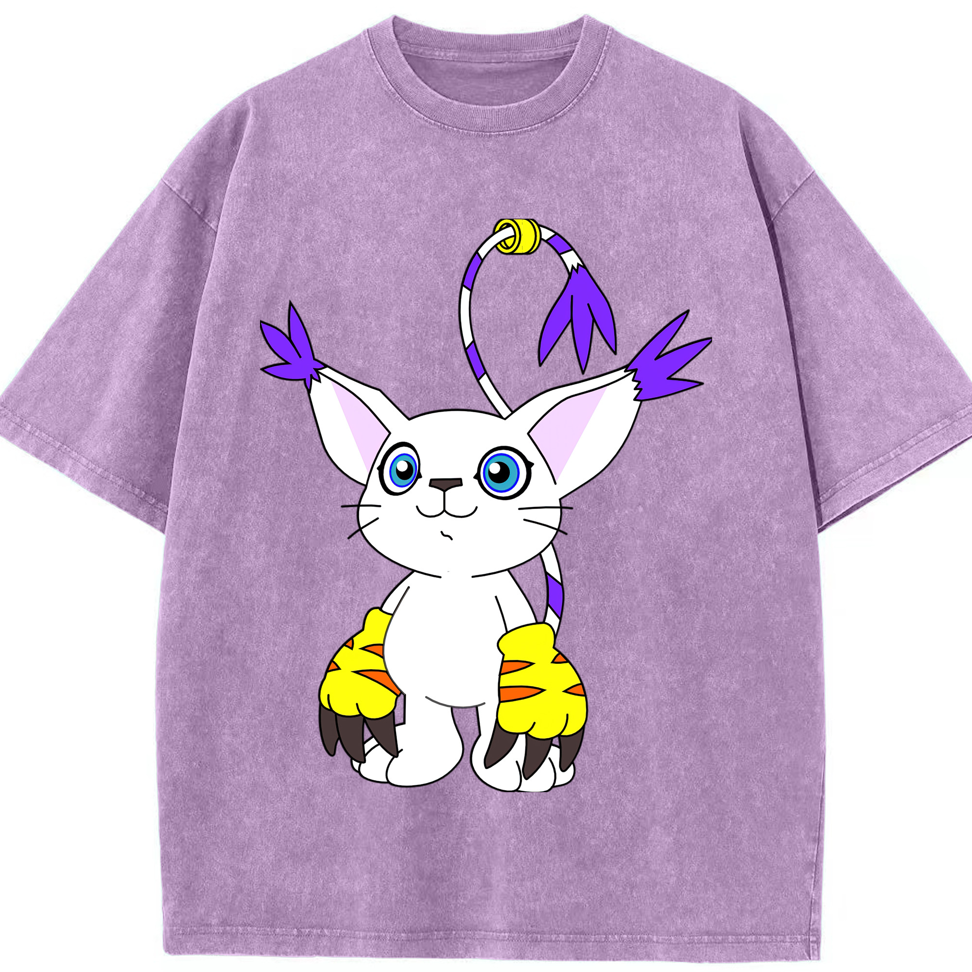 （画像用） Digimon デジタルモンスター/デジモン 綿100% ヴィンテージ風 半袖Tシャツ（フロントプリント）