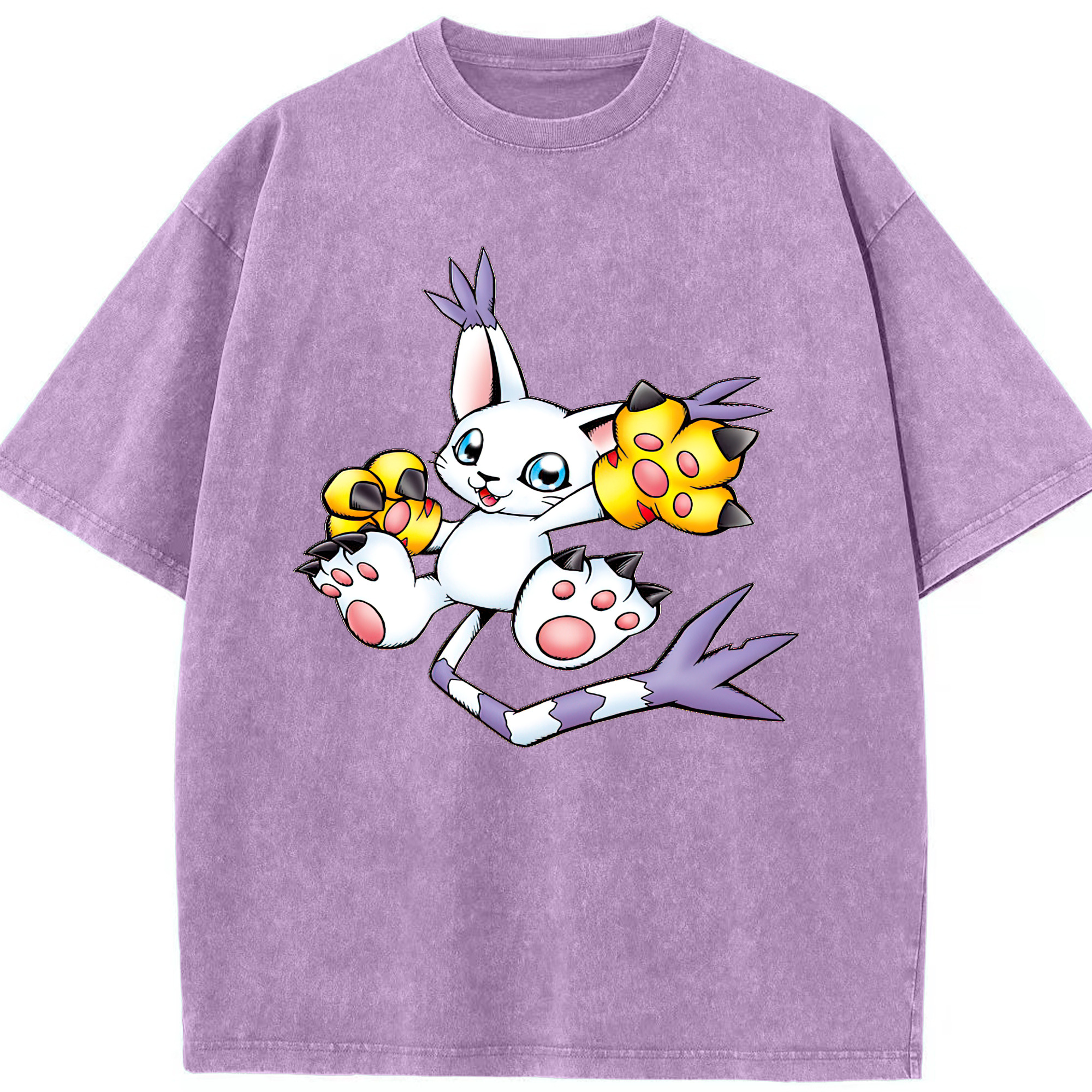 （画像用） Digimon デジタルモンスター/デジモン 綿100% ヴィンテージ風 半袖Tシャツ（フロントプリント）