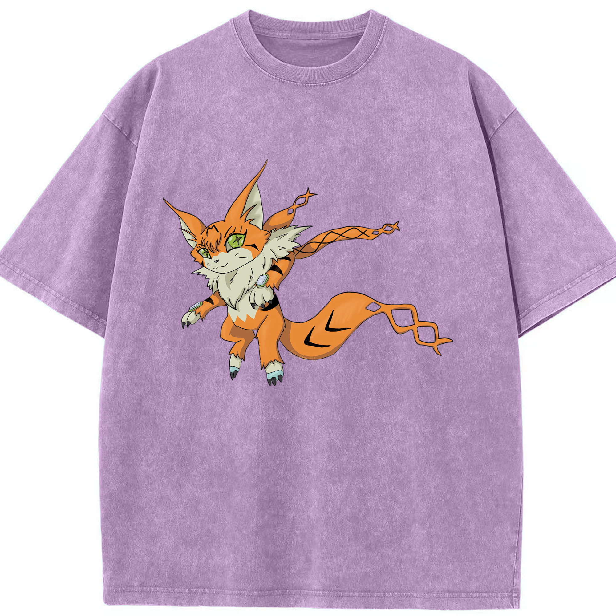 （画像用） Digimon デジタルモンスター/デジモン 綿100% ヴィンテージ風 半袖Tシャツ（フロントプリント）