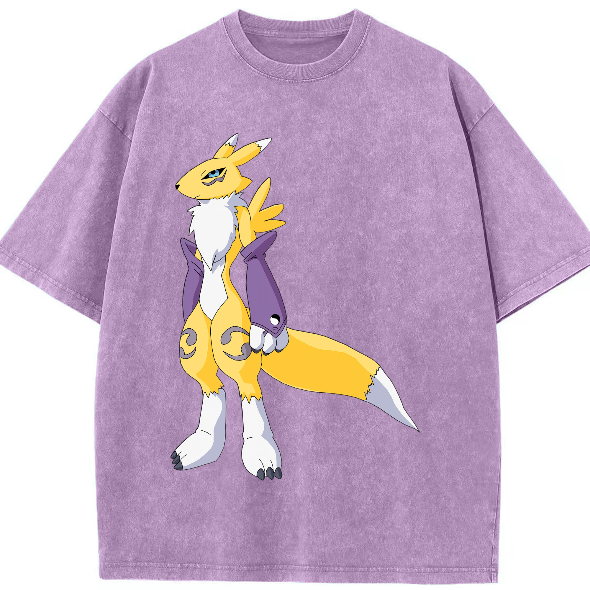 （画像用） Digimon デジタルモンスター/デジモン 綿100% ヴィンテージ風 半袖Tシャツ（フロントプリント）