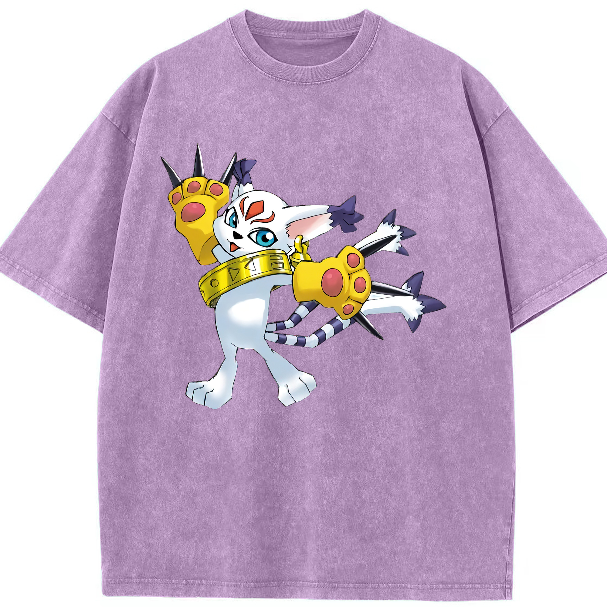 （画像用） Digimon デジタルモンスター/デジモン 綿100% ヴィンテージ風 半袖Tシャツ（フロントプリント）