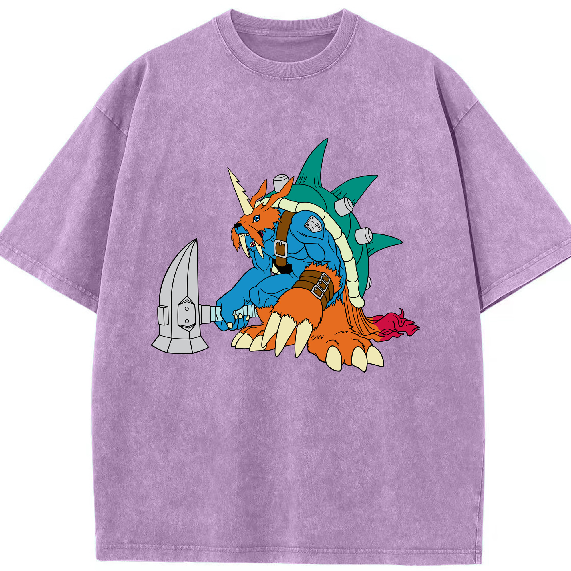 （画像用） Digimon デジタルモンスター/デジモン 綿100% ヴィンテージ風 半袖Tシャツ（フロントプリント）