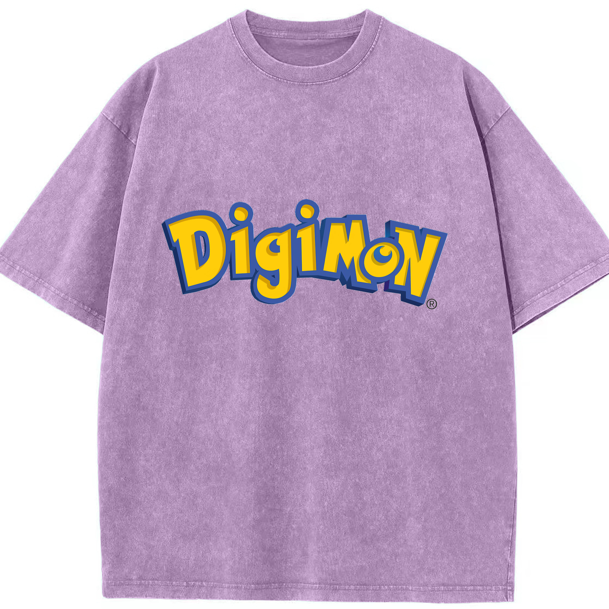 （画像用） Digimon デジタルモンスター/デジモン 綿100% ヴィンテージ風 半袖Tシャツ（フロントプリント）