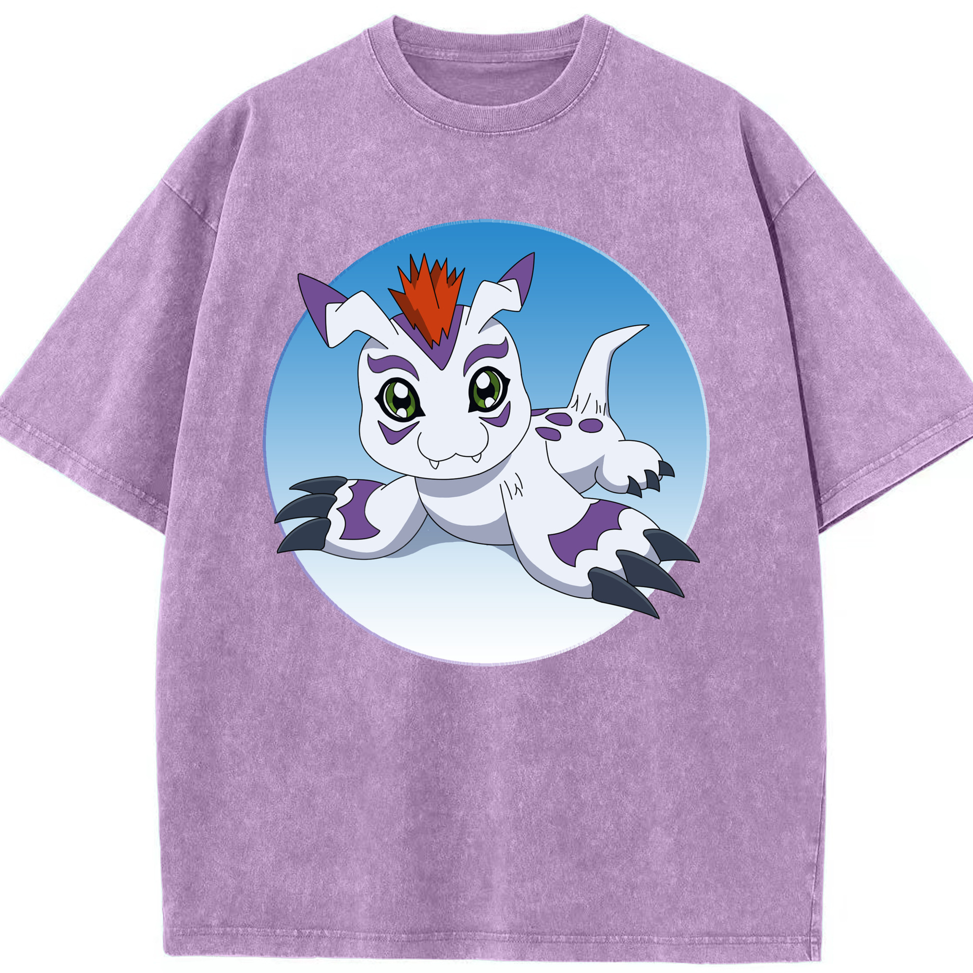 （画像用） Digimon デジタルモンスター/デジモン 綿100% ヴィンテージ風 半袖Tシャツ（フロントプリント）