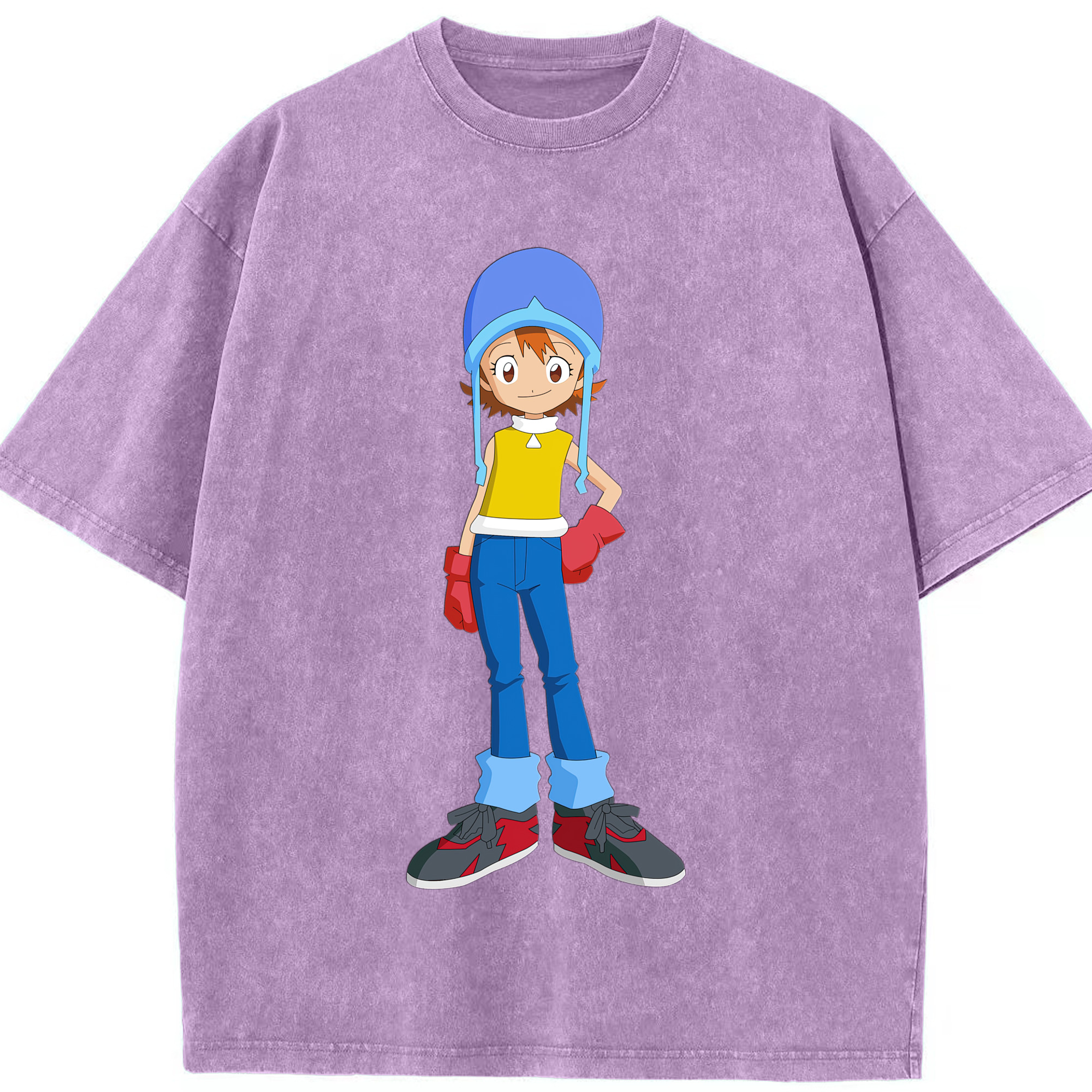 （画像用） Digimon デジタルモンスター/デジモン 綿100% ヴィンテージ風 半袖Tシャツ（フロントプリント）