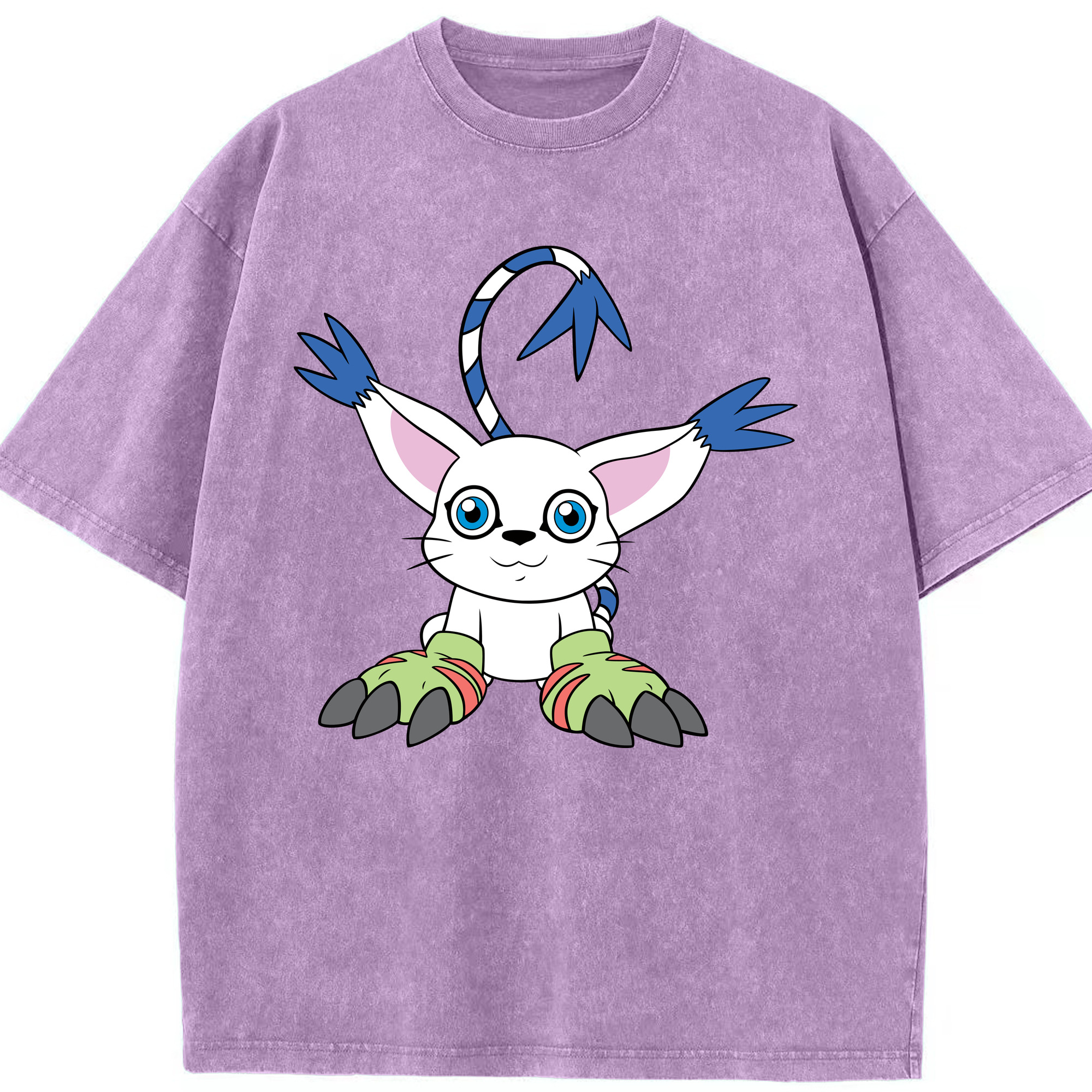 （画像用） Digimon デジタルモンスター/デジモン 綿100% ヴィンテージ風 半袖Tシャツ（フロントプリント）