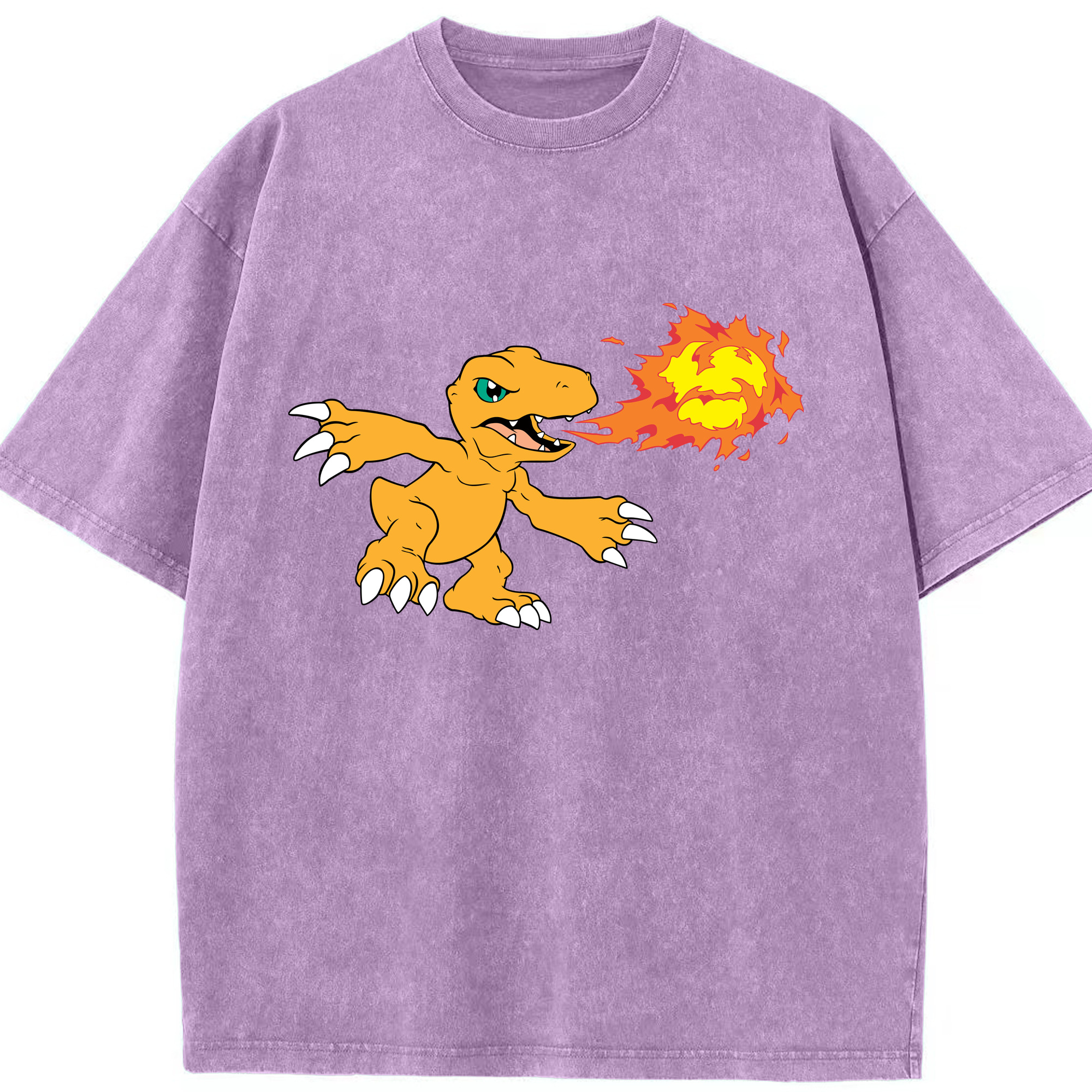 （画像用） Digimon デジタルモンスター/デジモン 綿100% ヴィンテージ風 半袖Tシャツ（フロントプリント）