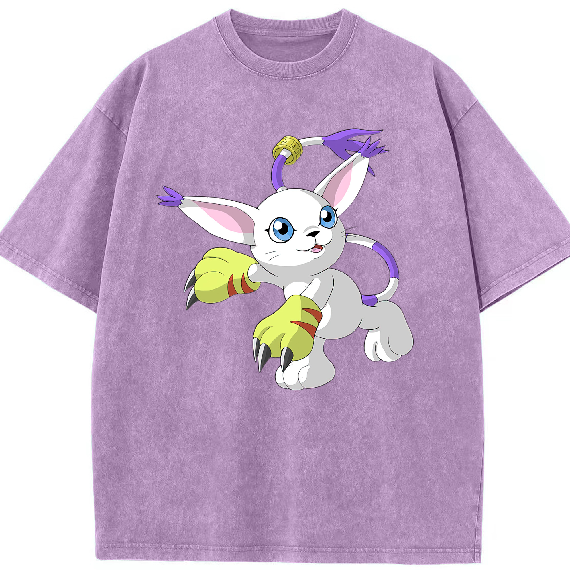 （画像用） Digimon デジタルモンスター/デジモン 綿100% ヴィンテージ風 半袖Tシャツ（フロントプリント）
