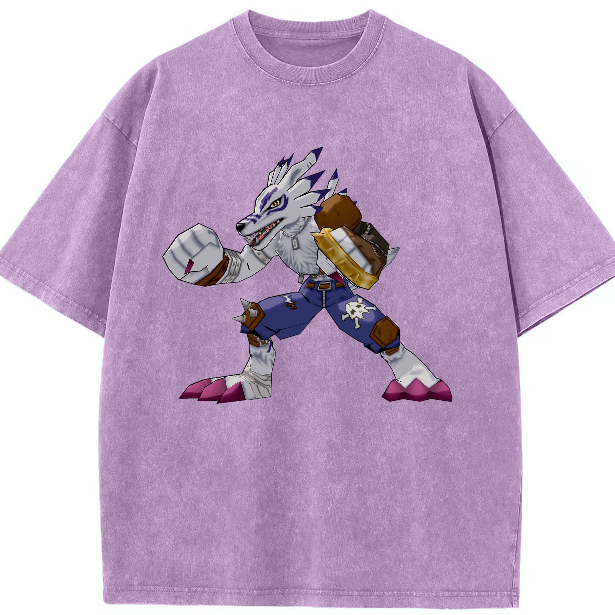 （画像用） Digimon デジタルモンスター/デジモン 綿100% ヴィンテージ風 半袖Tシャツ（フロントプリント）