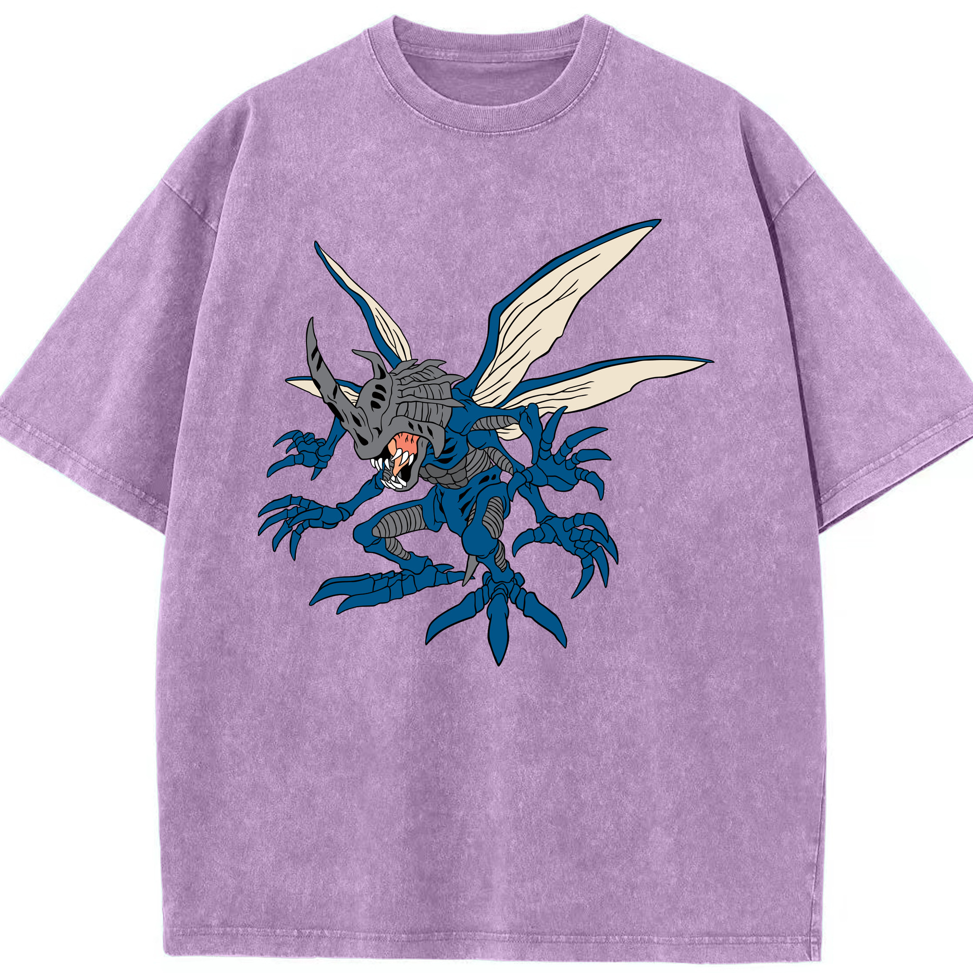 （画像用） Digimon デジタルモンスター/デジモン 綿100% ヴィンテージ風 半袖Tシャツ（フロントプリント）