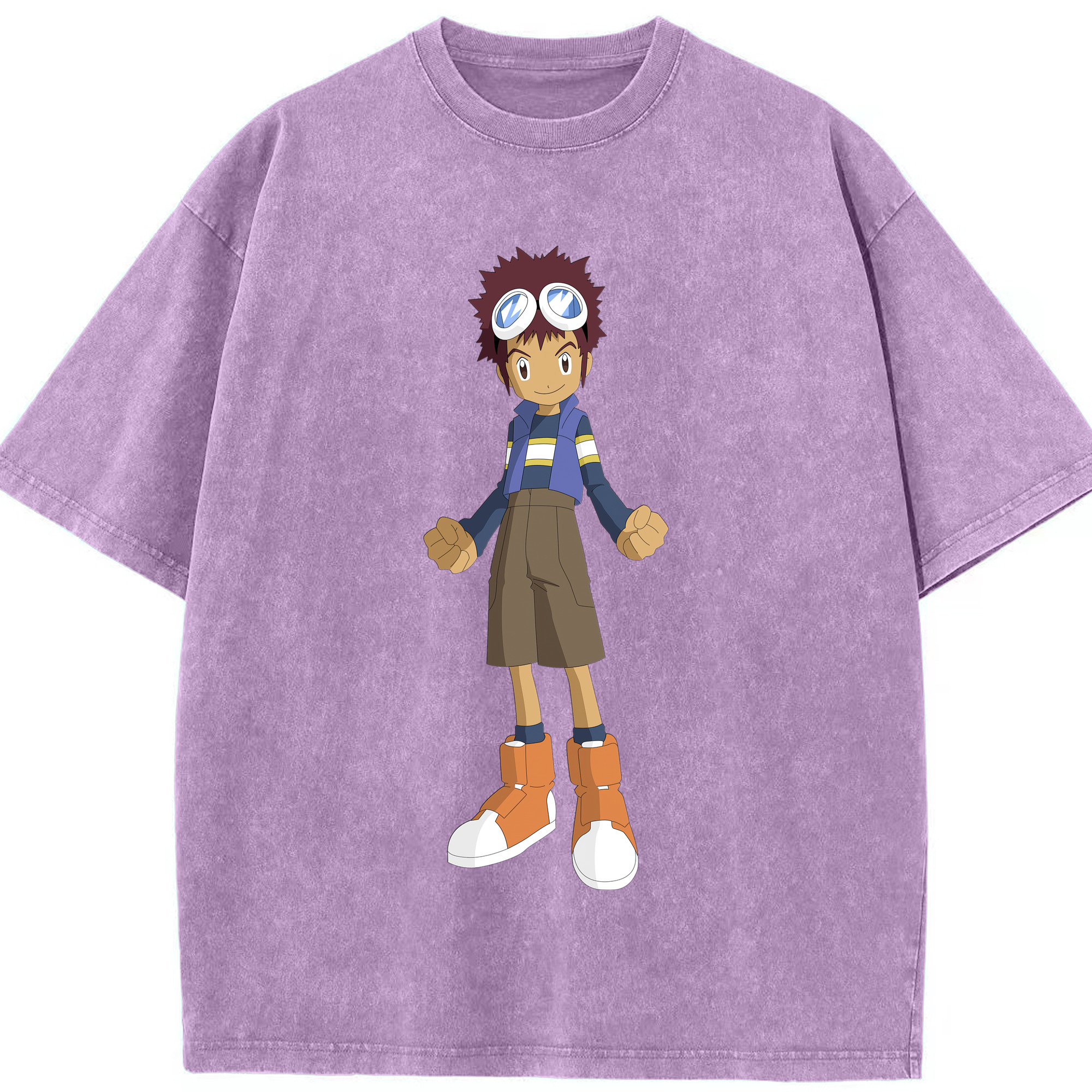 （画像用） Digimon デジタルモンスター/デジモン 綿100% ヴィンテージ風 半袖Tシャツ（フロントプリント）