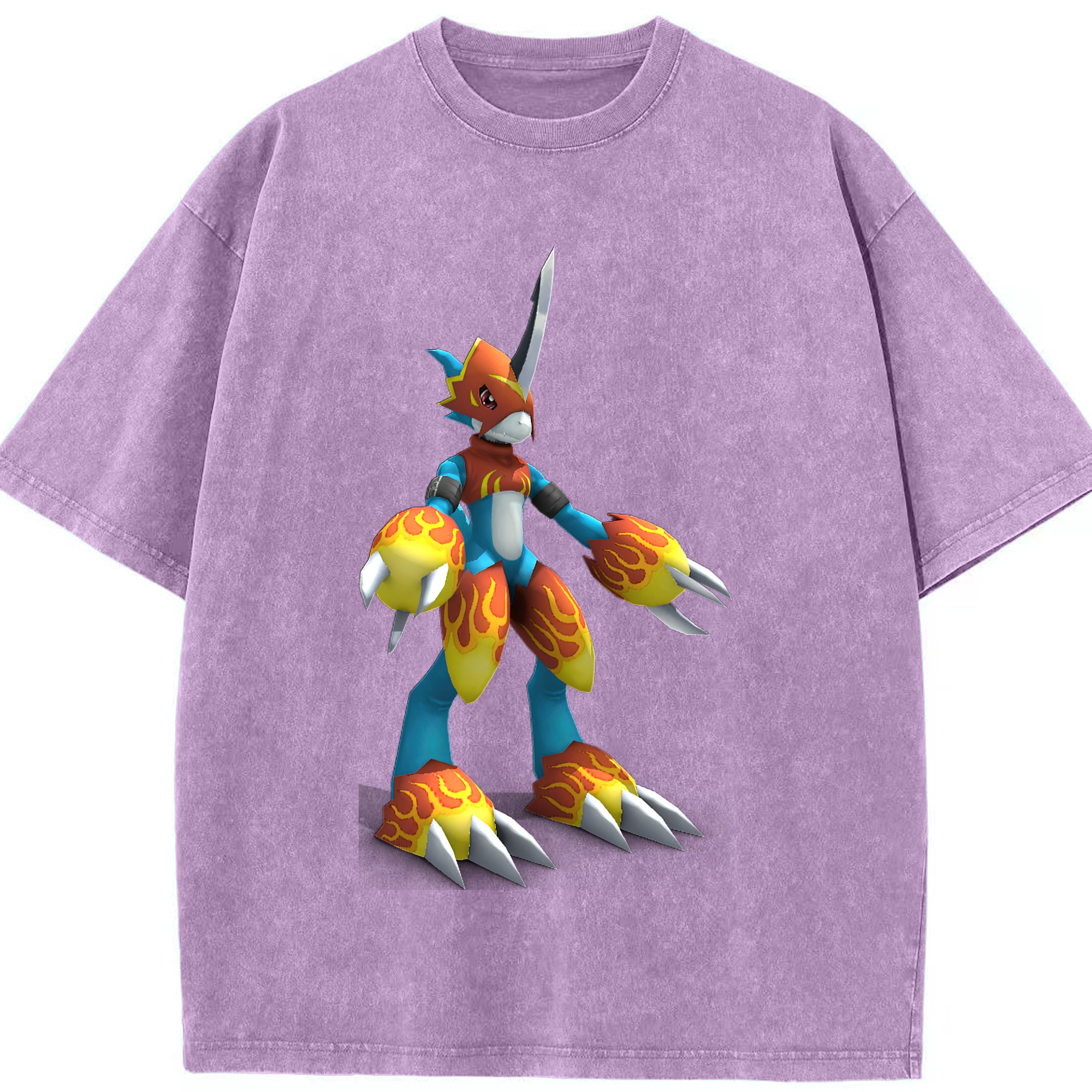 （画像用） Digimon デジタルモンスター/デジモン 綿100% ヴィンテージ風 半袖Tシャツ（フロントプリント）