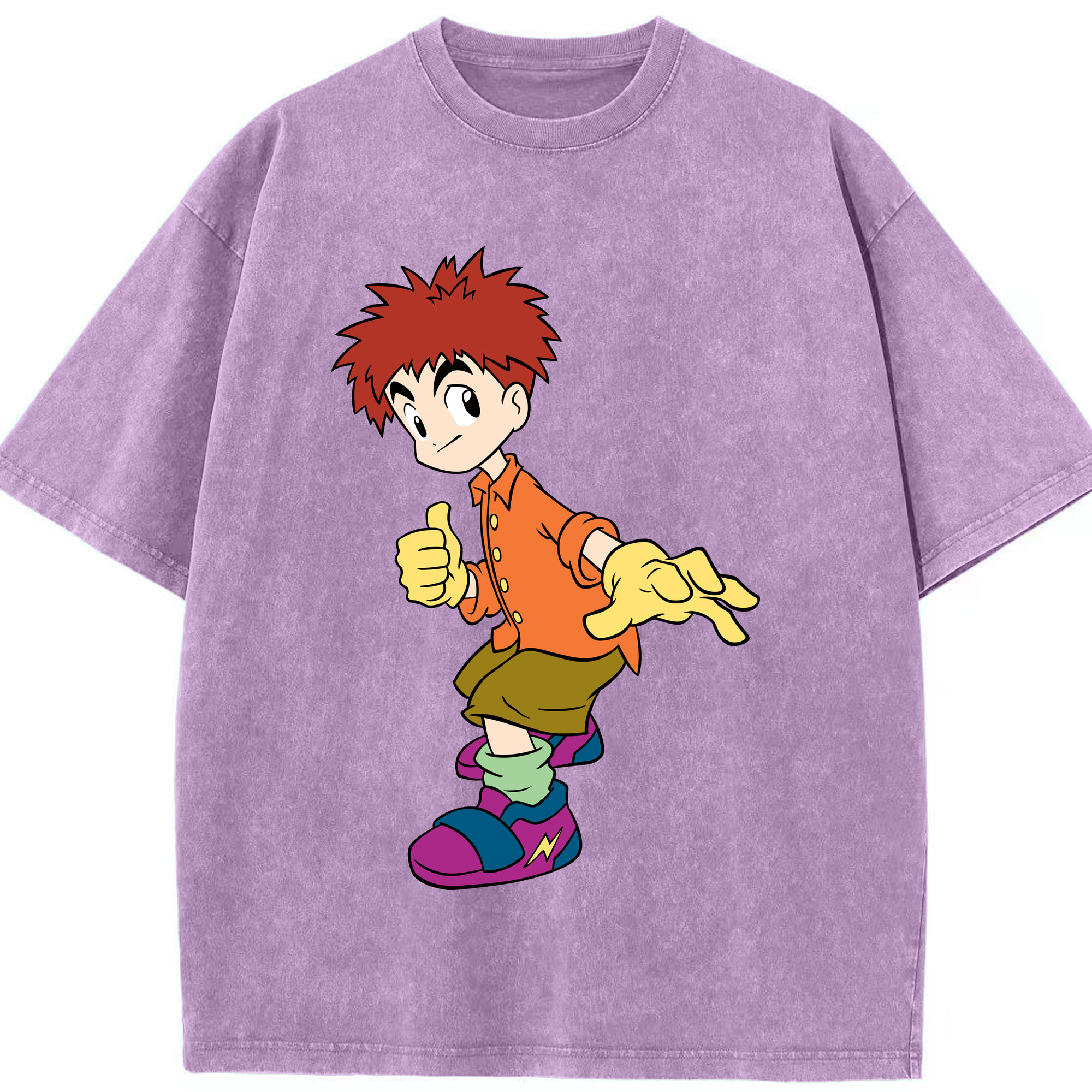 （画像用） Digimon デジタルモンスター/デジモン 綿100% ヴィンテージ風 半袖Tシャツ（フロントプリント）