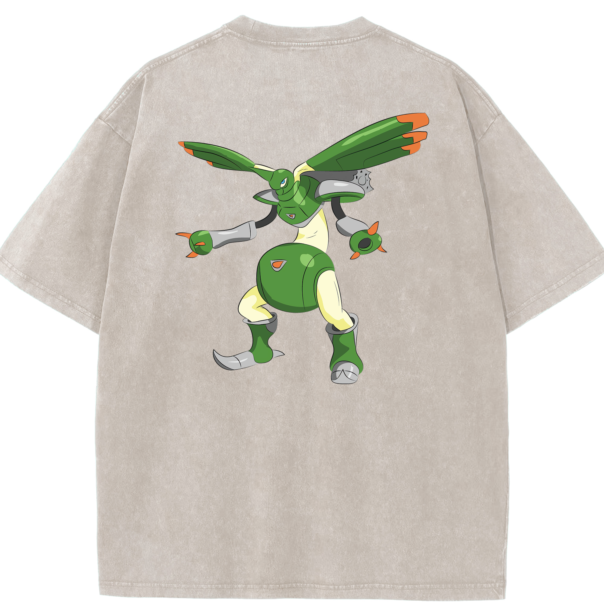 （画像用） Digimon デジタルモンスター/デジモン 綿100% ヴィンテージ風 半袖Tシャツ（背面プリント）