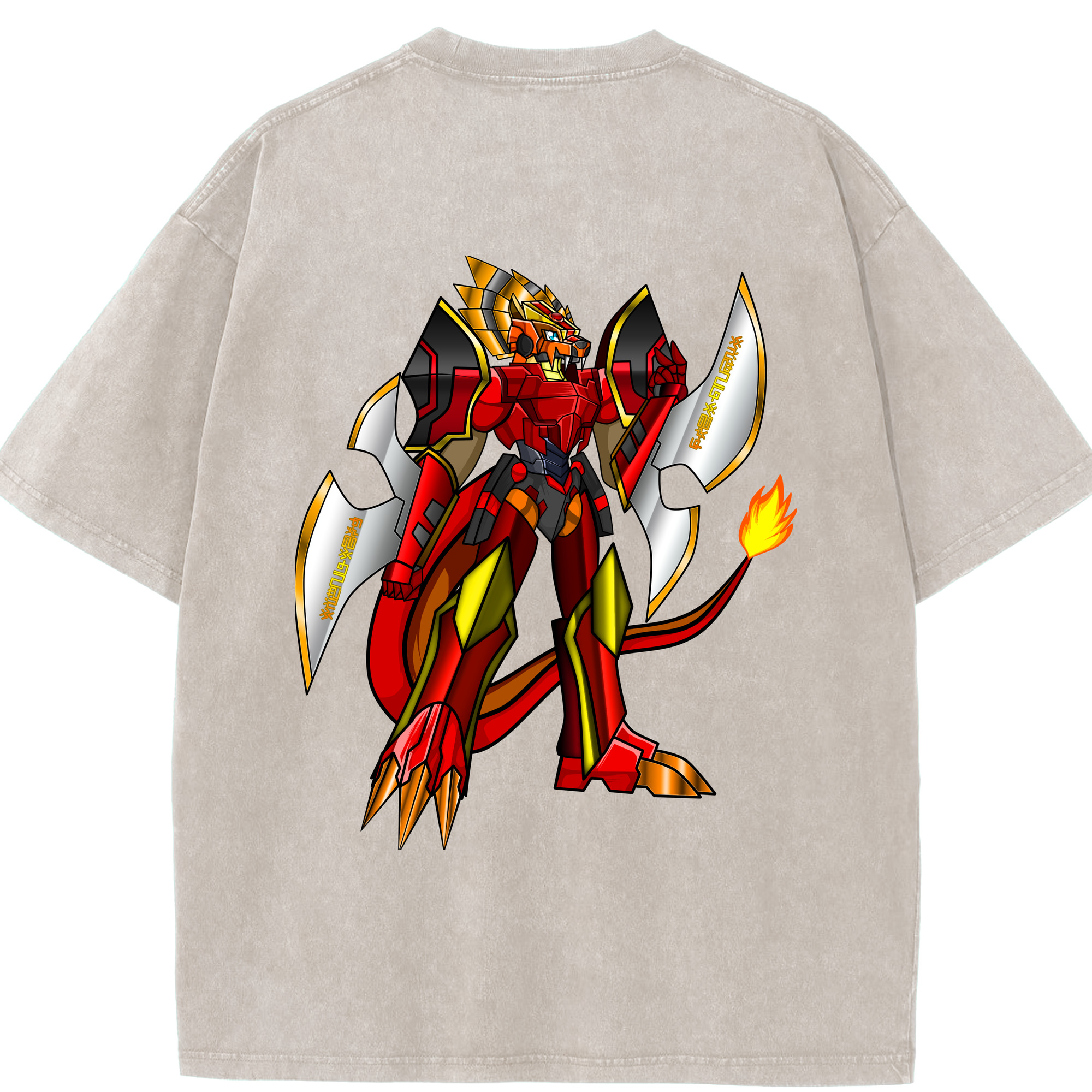（画像用） Digimon デジタルモンスター/デジモン 綿100% ヴィンテージ風 半袖Tシャツ（背面プリント）
