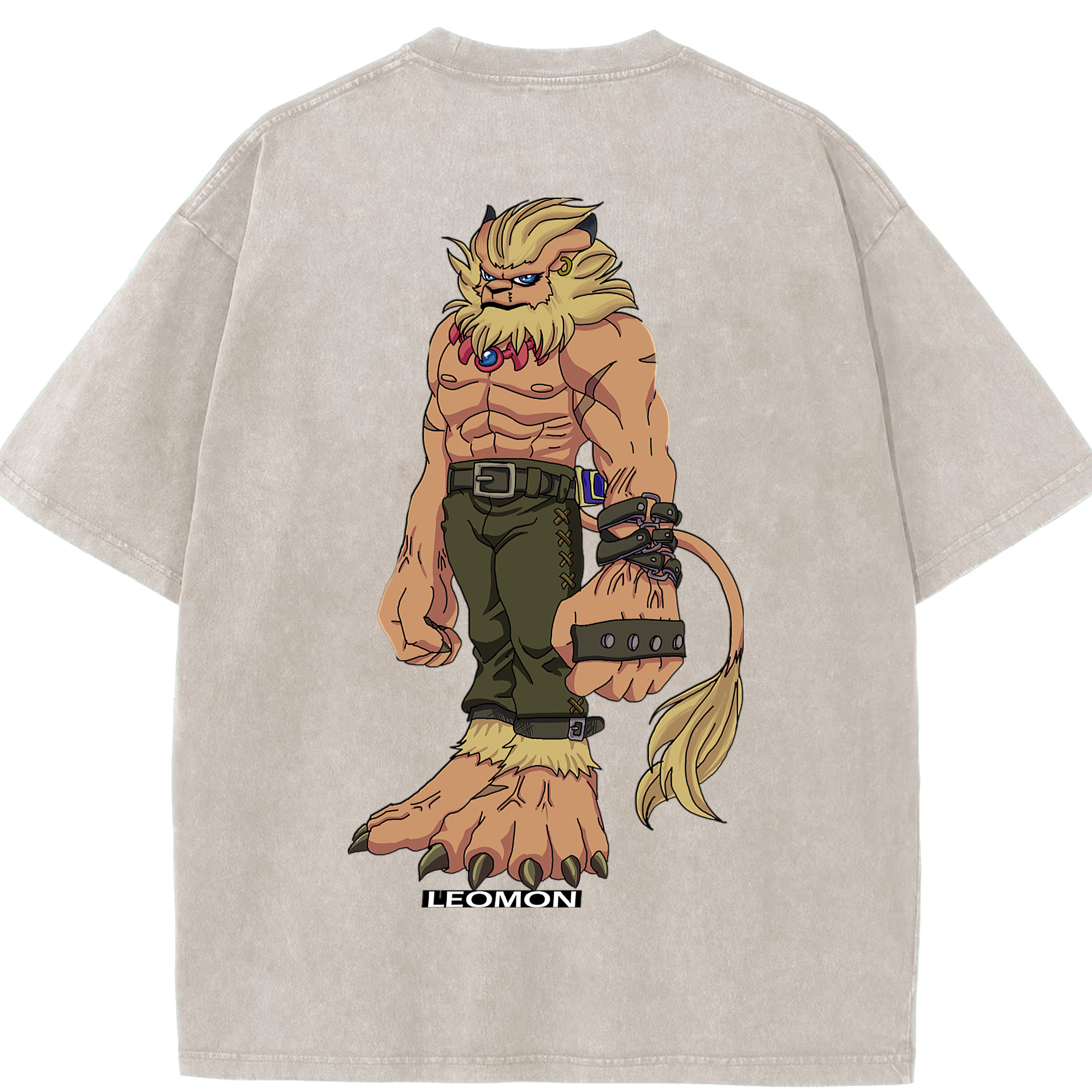（画像用） Digimon デジタルモンスター/デジモン 綿100% ヴィンテージ風 半袖Tシャツ（背面プリント）