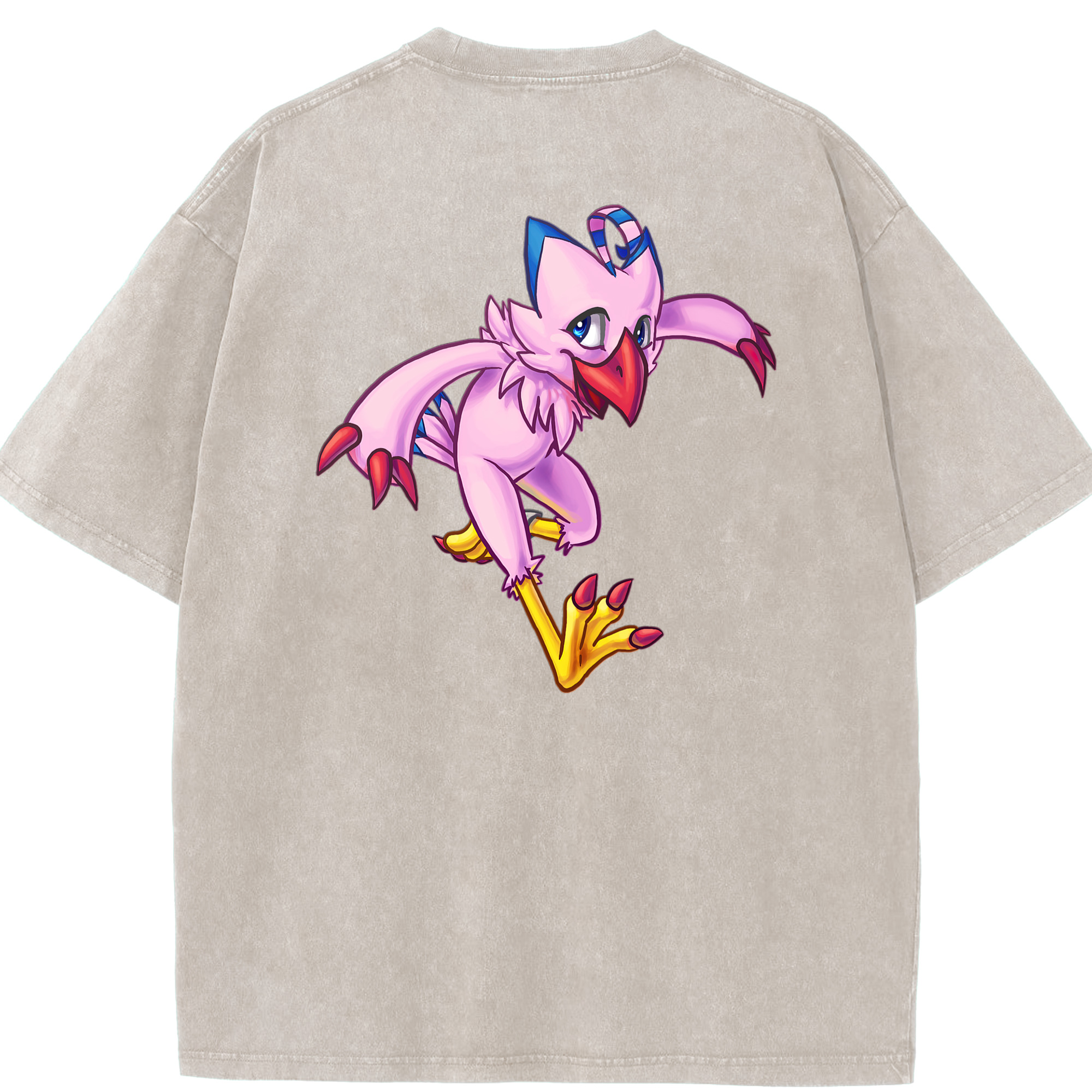 （画像用） Digimon デジタルモンスター/デジモン 綿100% ヴィンテージ風 半袖Tシャツ（背面プリント）