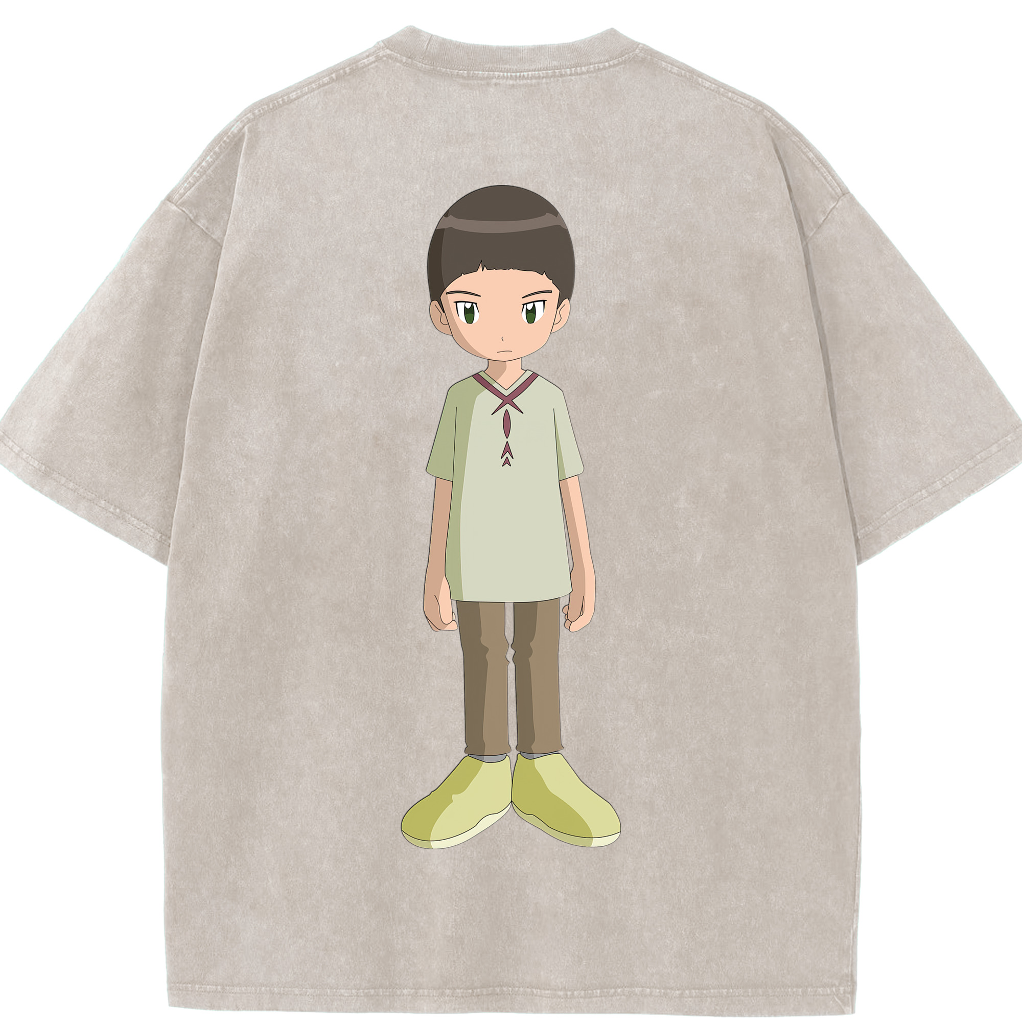 （画像用） Digimon デジタルモンスター/デジモン 綿100% ヴィンテージ風 半袖Tシャツ（背面プリント）