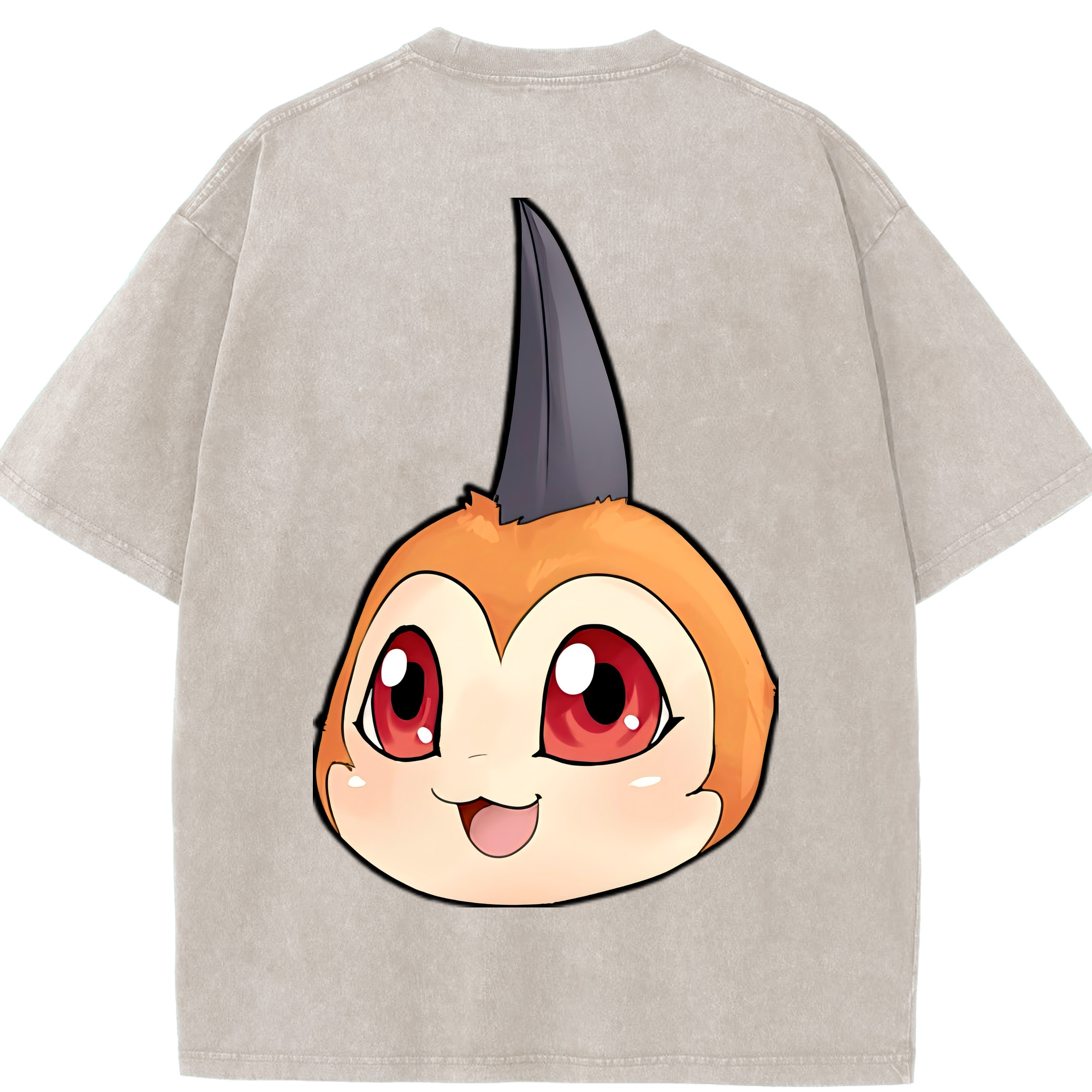 （画像用） Digimon デジタルモンスター/デジモン 綿100% ヴィンテージ風 半袖Tシャツ（背面プリント）
