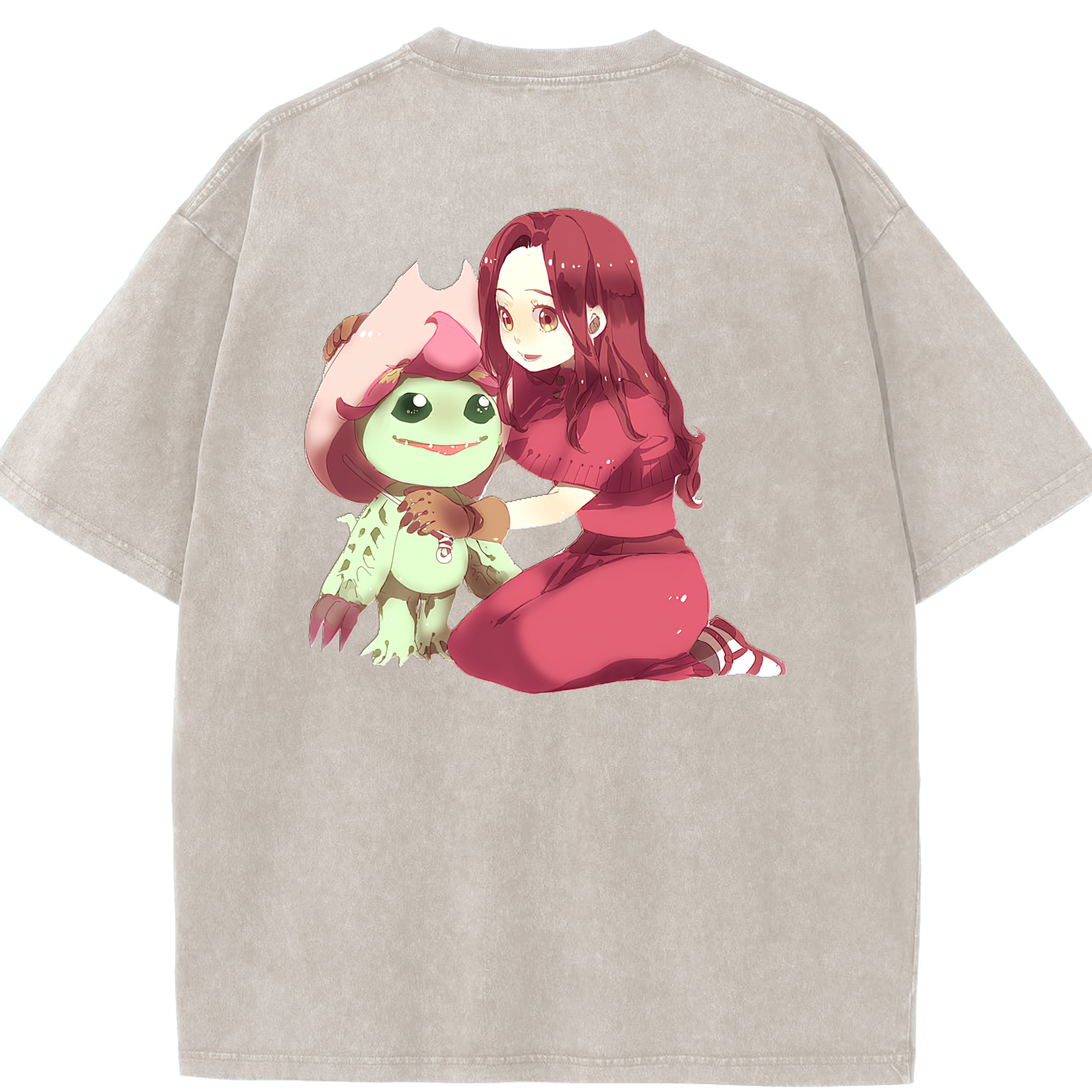 （画像用） Digimon デジタルモンスター/デジモン 綿100% ヴィンテージ風 半袖Tシャツ（背面プリント）