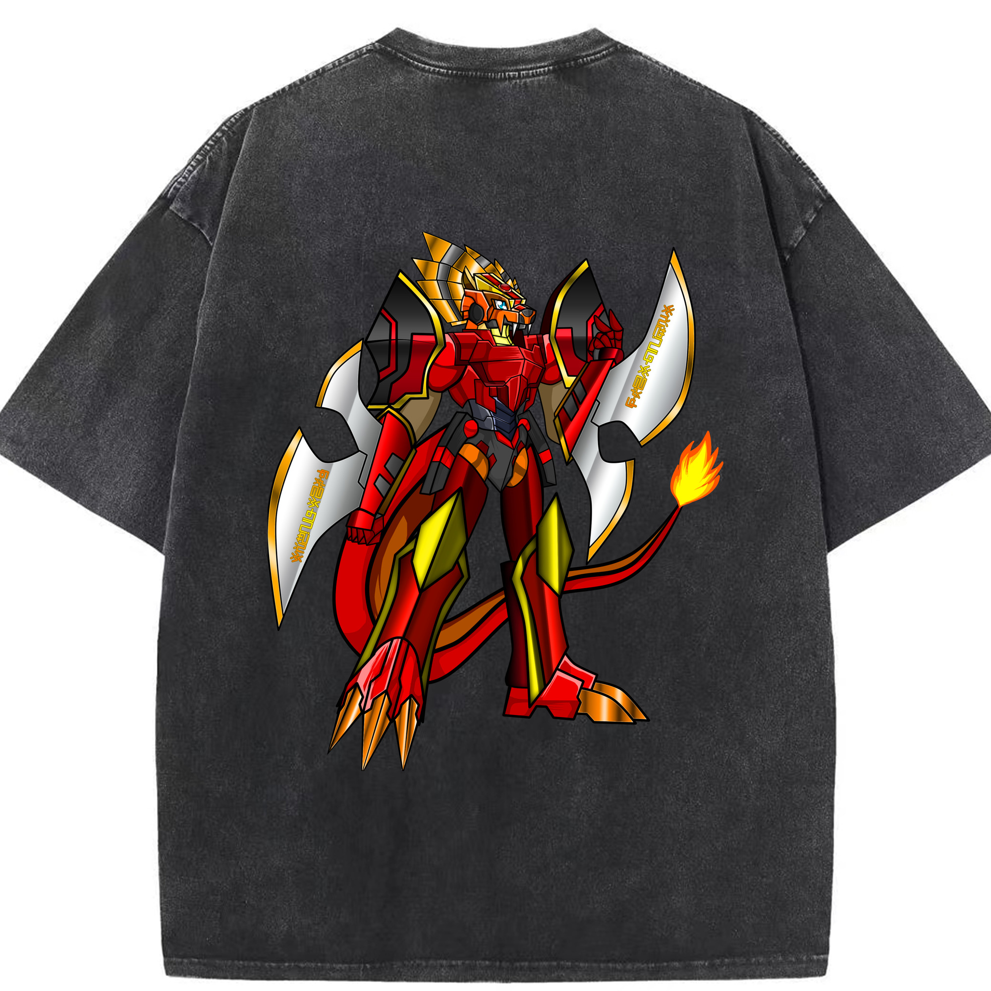 （画像用） Digimon デジタルモンスター/デジモン 綿100% ヴィンテージ風 半袖Tシャツ（背面プリント）