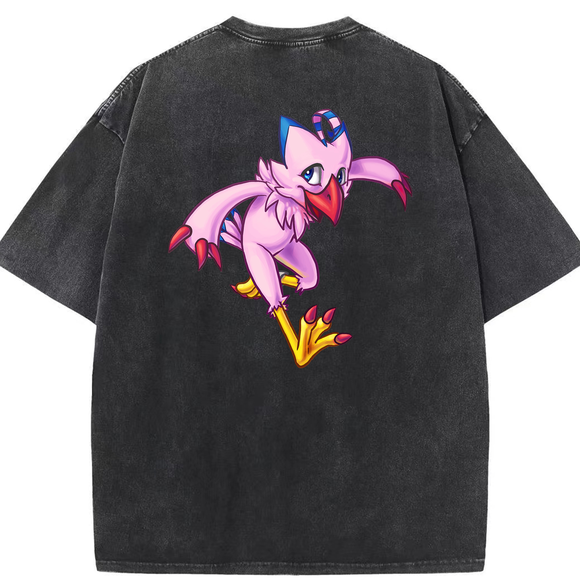 （画像用） Digimon デジタルモンスター/デジモン 綿100% ヴィンテージ風 半袖Tシャツ（背面プリント）