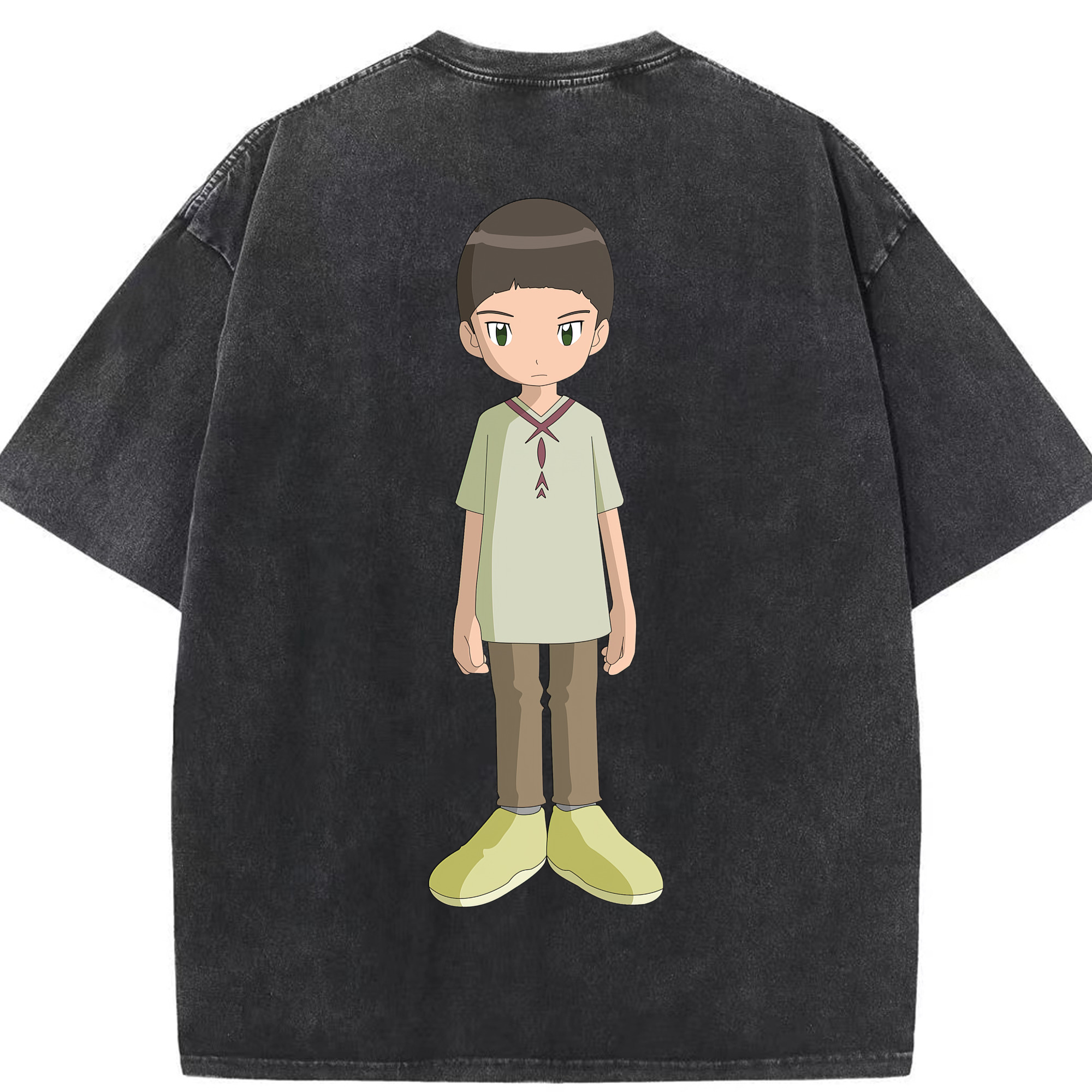 （画像用） Digimon デジタルモンスター/デジモン 綿100% ヴィンテージ風 半袖Tシャツ（背面プリント）