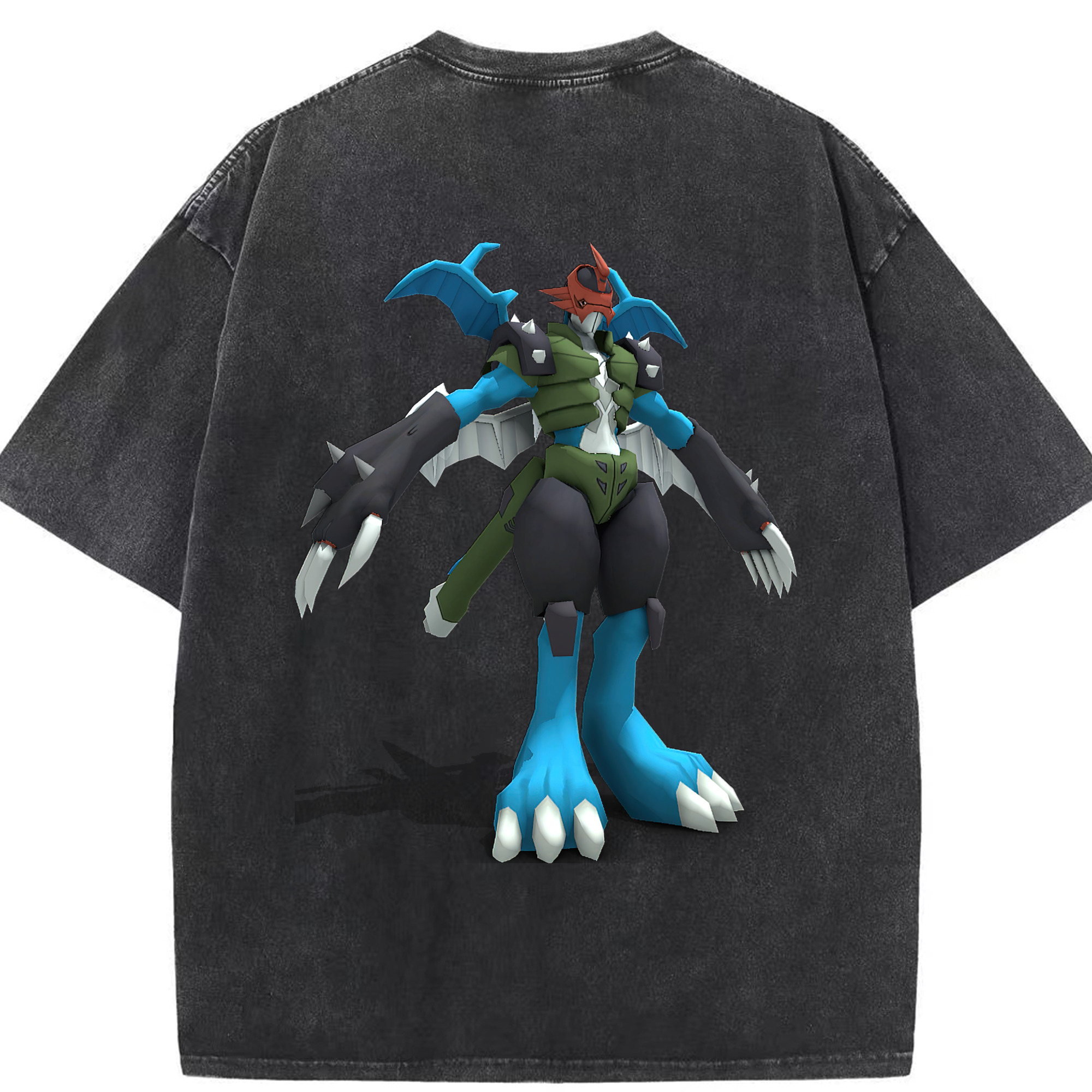 （画像用） Digimon デジタルモンスター/デジモン 綿100% ヴィンテージ風 半袖Tシャツ（背面プリント）