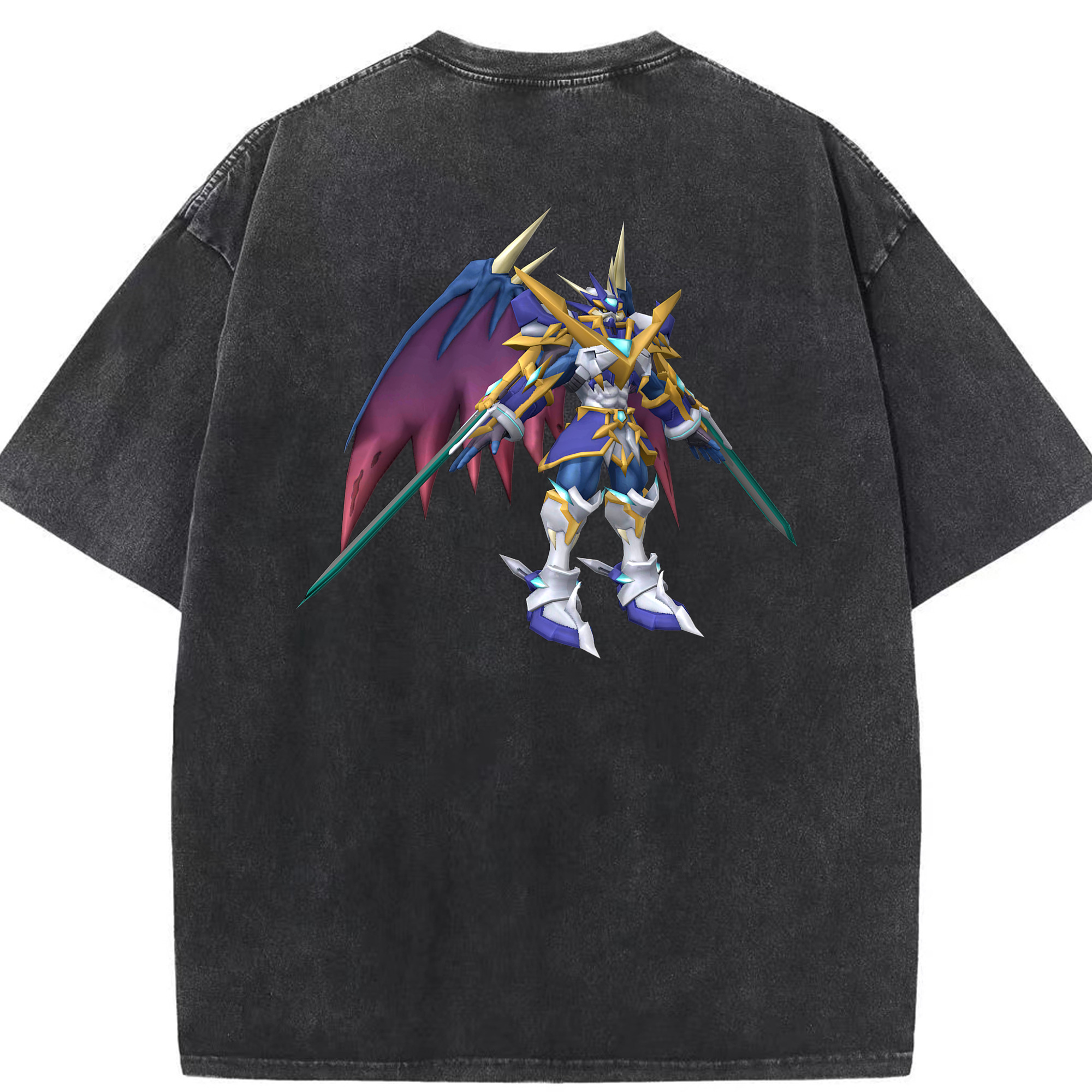 （画像用） Digimon デジタルモンスター/デジモン 綿100% ヴィンテージ風 半袖Tシャツ（背面プリント）