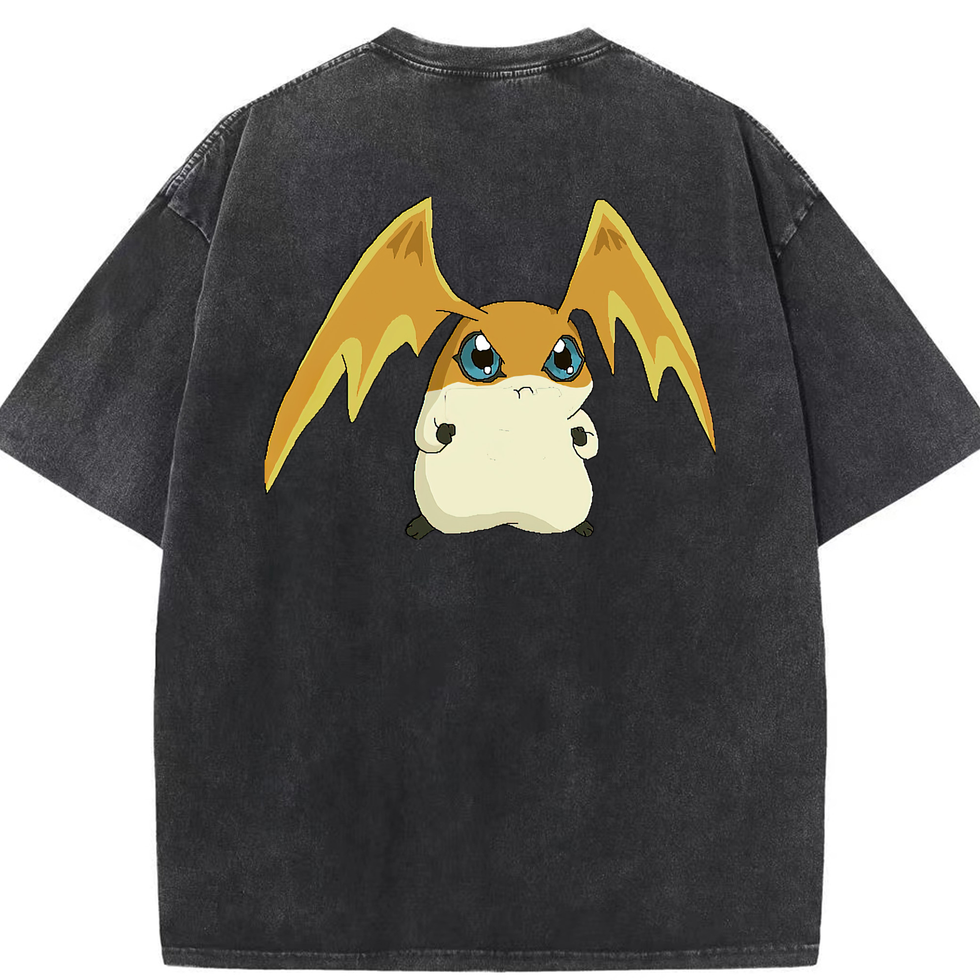 （画像用） Digimon デジタルモンスター/デジモン 綿100% ヴィンテージ風 半袖Tシャツ（背面プリント）