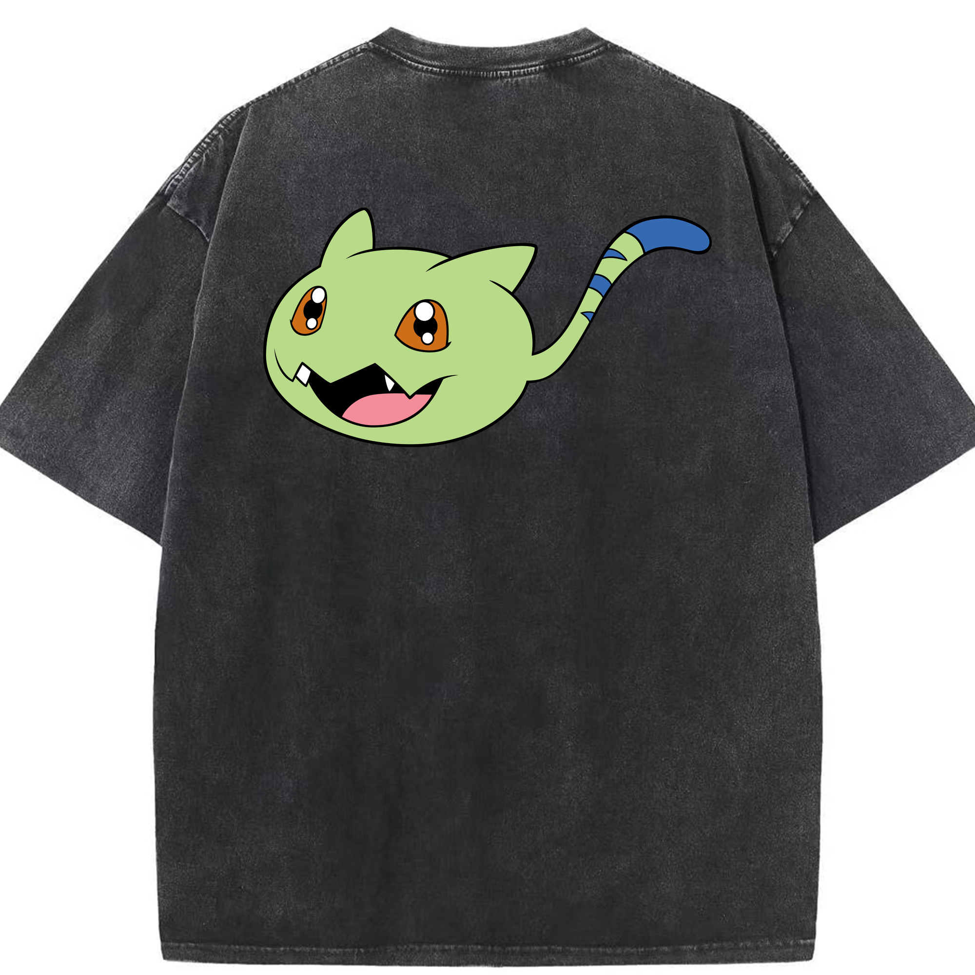 （画像用） Digimon デジタルモンスター/デジモン 綿100% ヴィンテージ風 半袖Tシャツ（背面プリント）