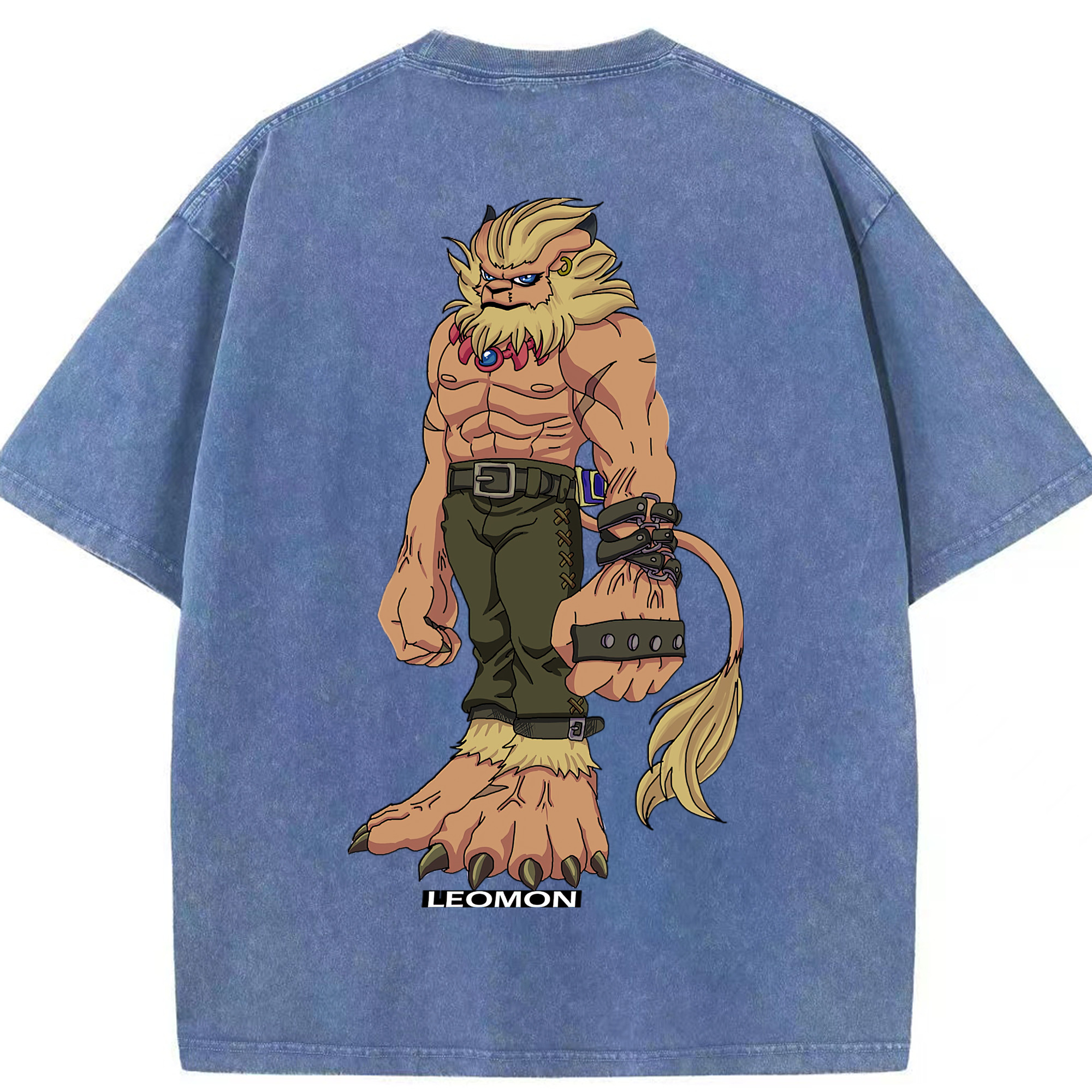 （画像用） Digimon デジタルモンスター/デジモン 綿100% ヴィンテージ風 半袖Tシャツ（背面プリント）