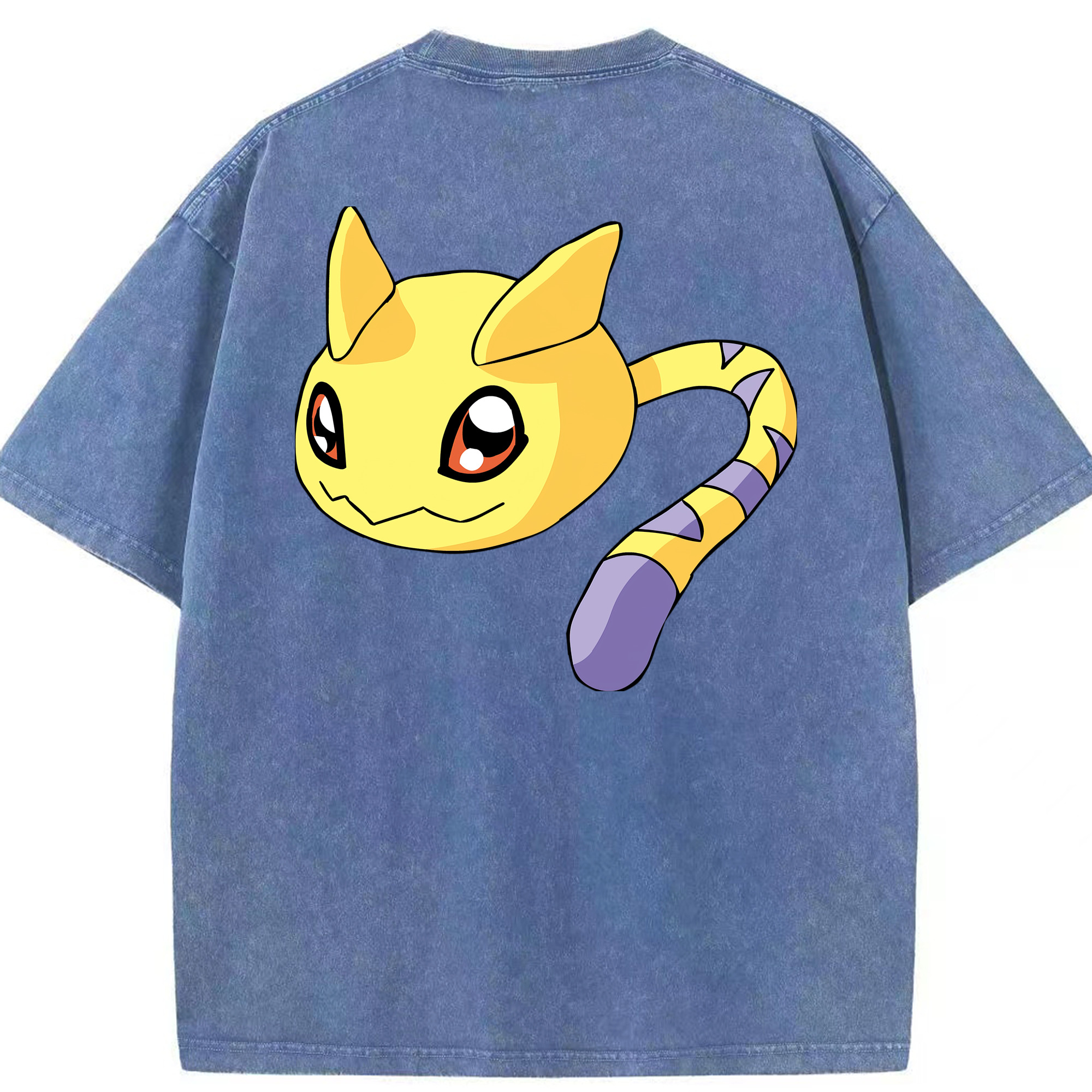 （画像用） Digimon デジタルモンスター/デジモン 綿100% ヴィンテージ風 半袖Tシャツ（背面プリント）