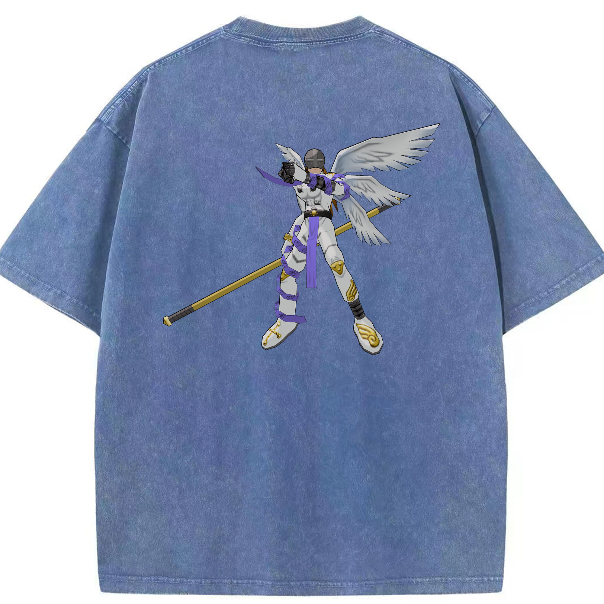 （画像用） Digimon デジタルモンスター/デジモン 綿100% ヴィンテージ風 半袖Tシャツ（背面プリント）