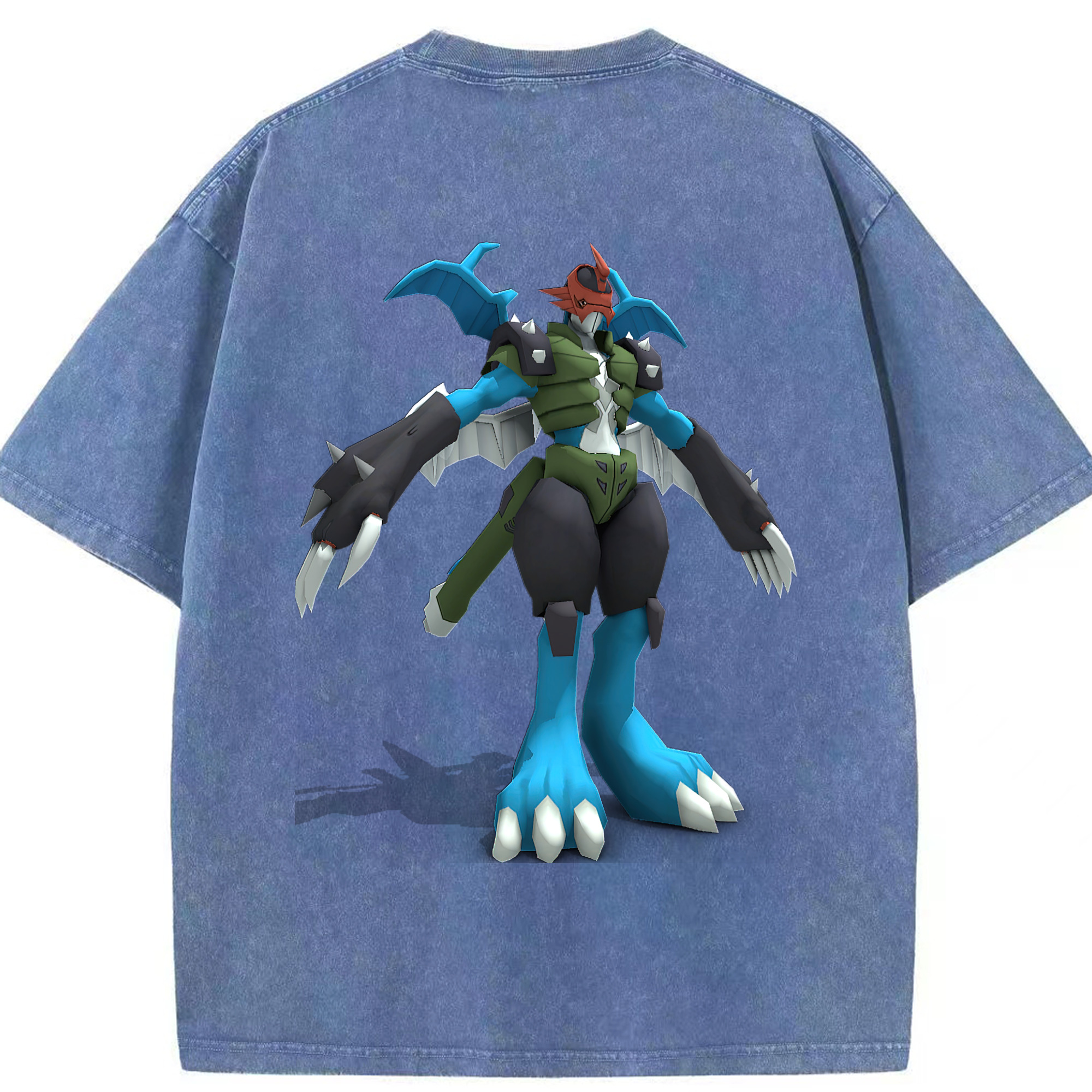 （画像用） Digimon デジタルモンスター/デジモン 綿100% ヴィンテージ風 半袖Tシャツ（背面プリント）
