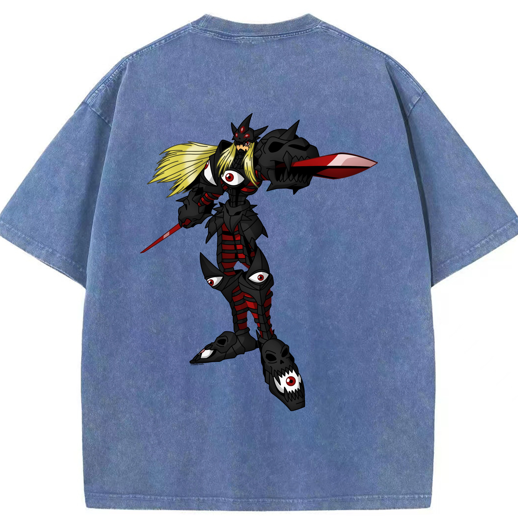 （画像用） Digimon デジタルモンスター/デジモン 綿100% ヴィンテージ風 半袖Tシャツ（背面プリント）