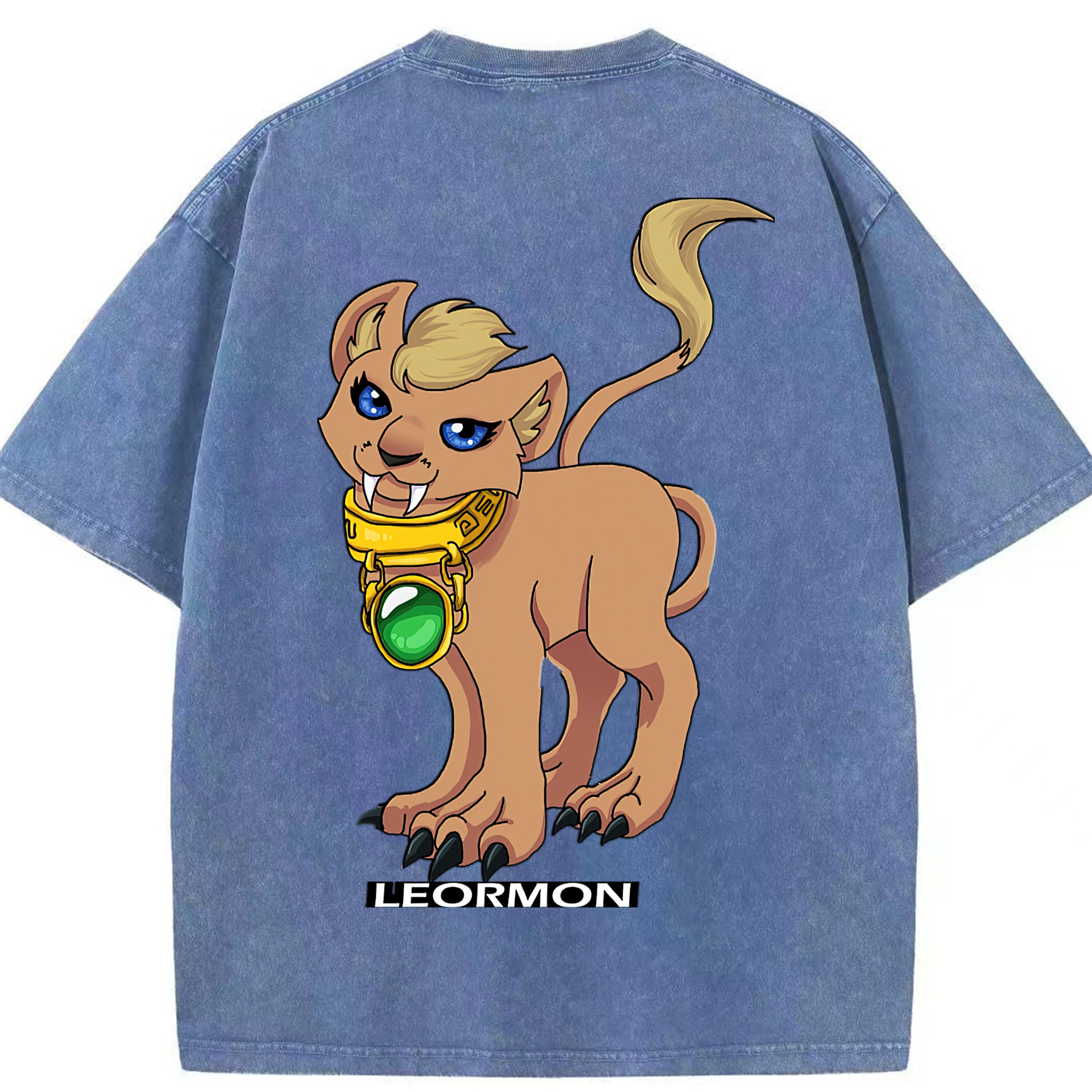 （画像用） Digimon デジタルモンスター/デジモン 綿100% ヴィンテージ風 半袖Tシャツ（背面プリント）