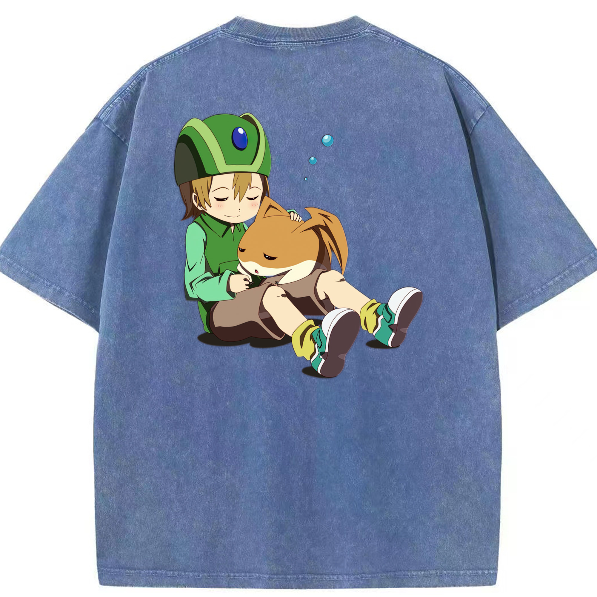 （画像用） Digimon デジタルモンスター/デジモン 綿100% ヴィンテージ風 半袖Tシャツ（背面プリント）