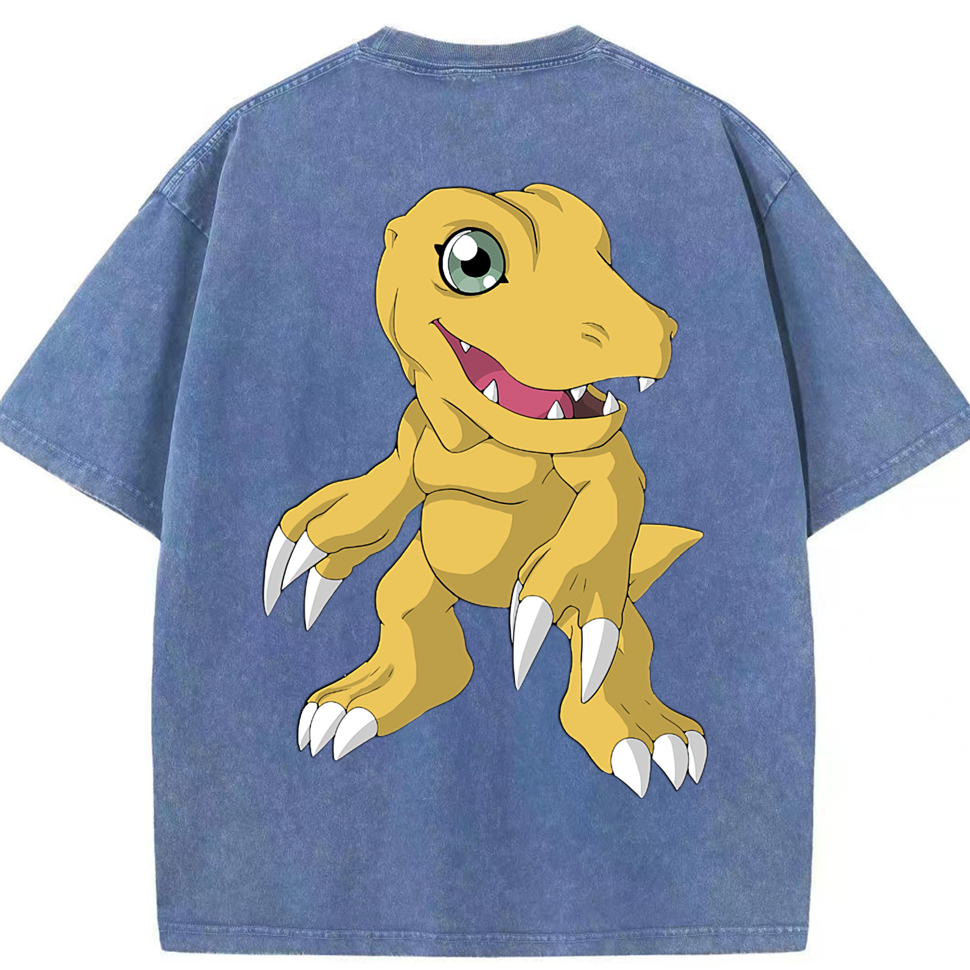 （画像用） Digimon デジタルモンスター/デジモン 綿100% ヴィンテージ風 半袖Tシャツ（背面プリント）