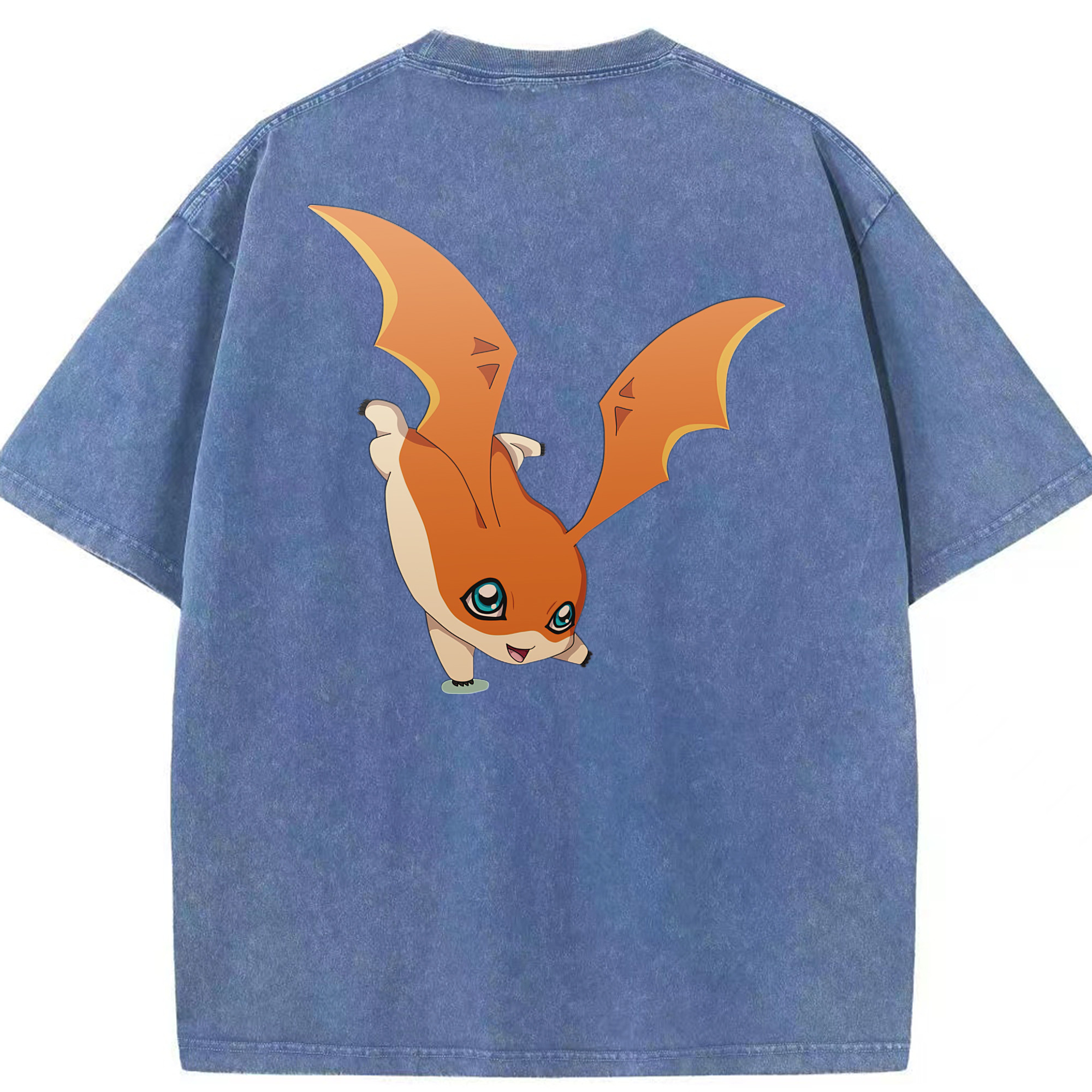 （画像用） Digimon デジタルモンスター/デジモン 綿100% ヴィンテージ風 半袖Tシャツ（背面プリント）