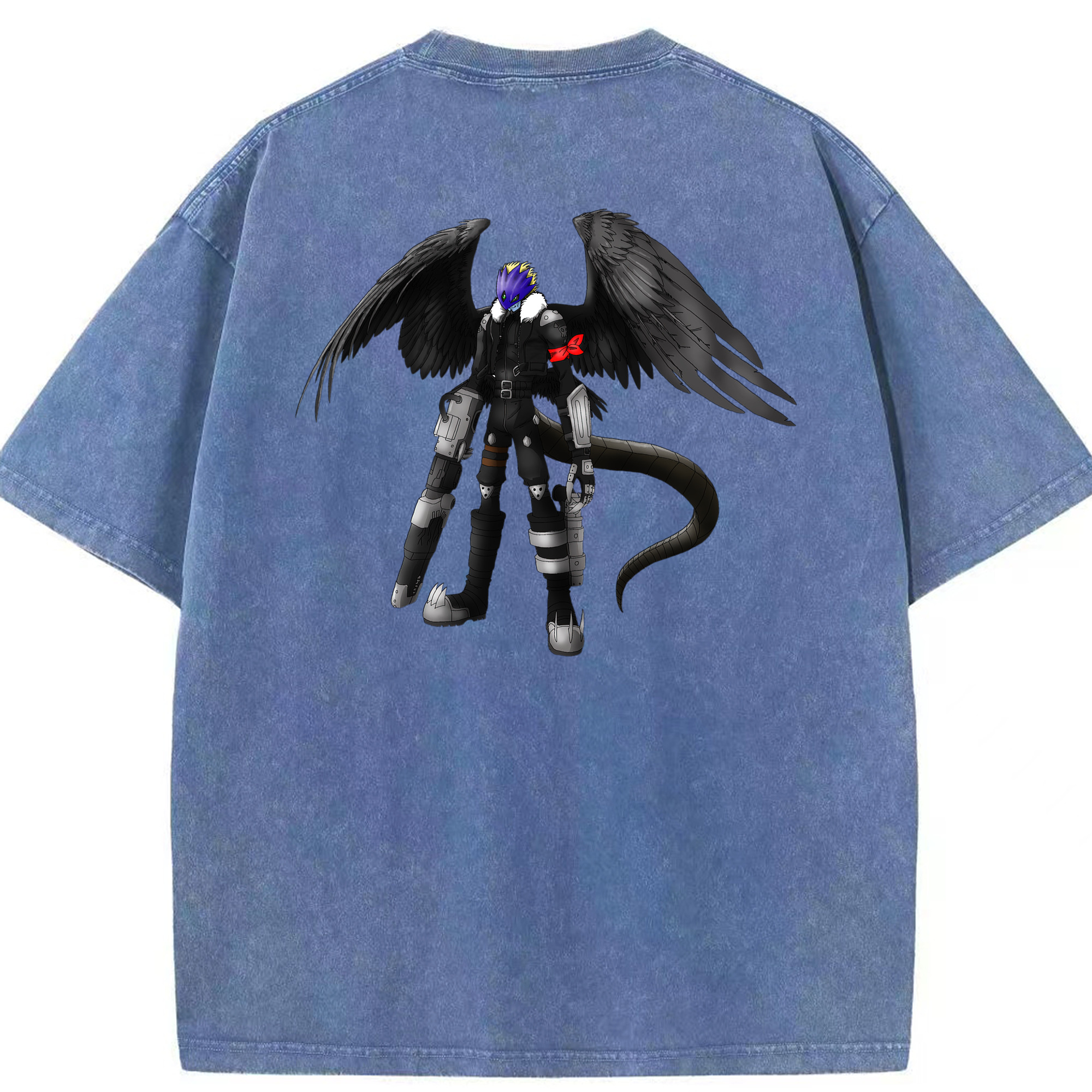 （画像用） Digimon デジタルモンスター/デジモン 綿100% ヴィンテージ風 半袖Tシャツ（背面プリント）