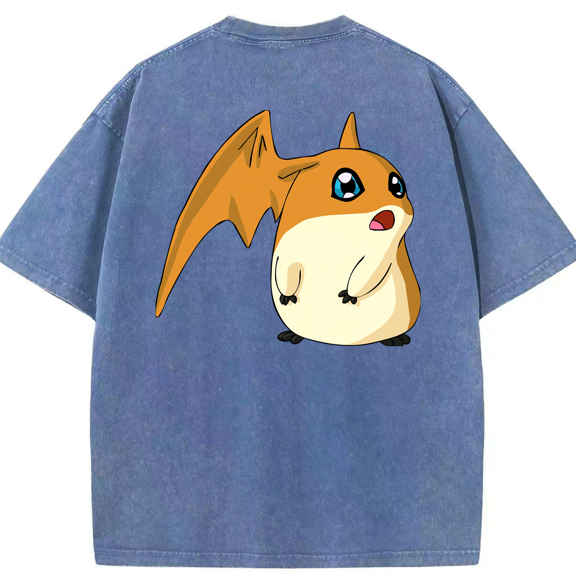 （画像用） Digimon デジタルモンスター/デジモン 綿100% ヴィンテージ風 半袖Tシャツ（背面プリント）