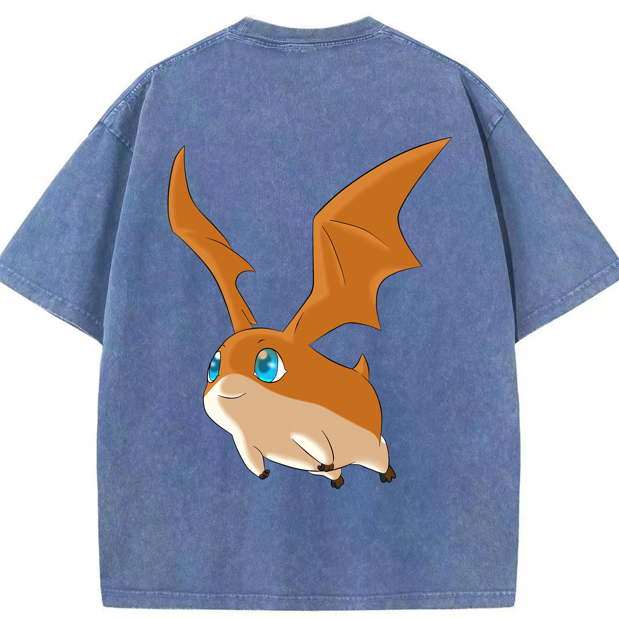 （画像用） Digimon デジタルモンスター/デジモン 綿100% ヴィンテージ風 半袖Tシャツ（背面プリント）